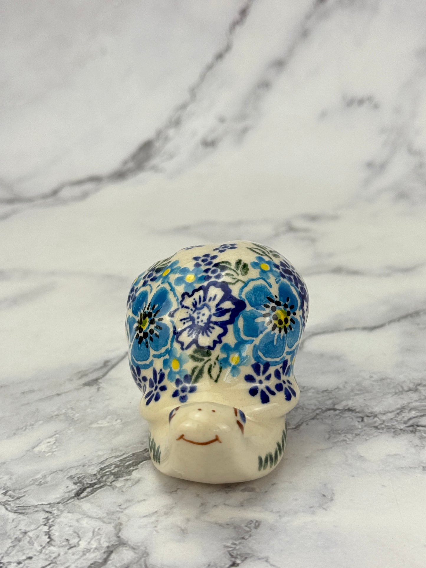 Snail Figurine - Shape V415 - Pattern Cobalt Cluster