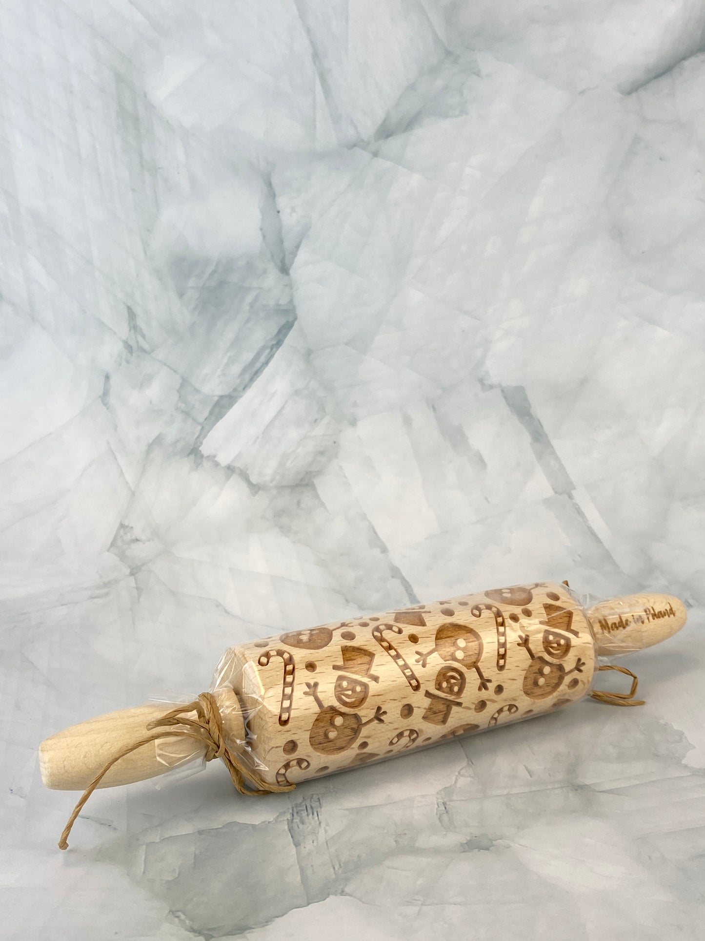 Wooden Holiday Rolling Pin - Snowmen