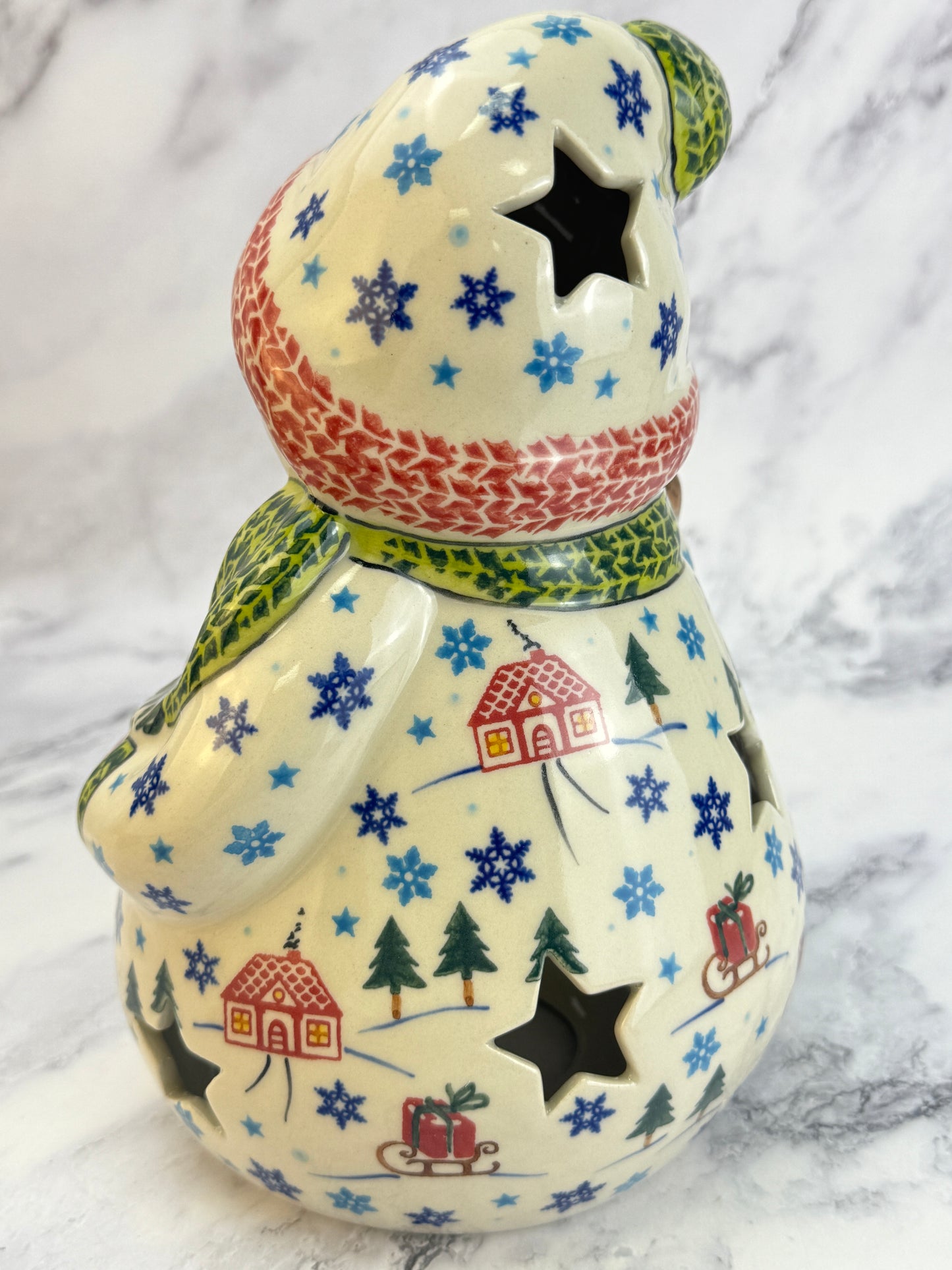 Vena Snowman With Broomstick - Shape V641 - Cottage