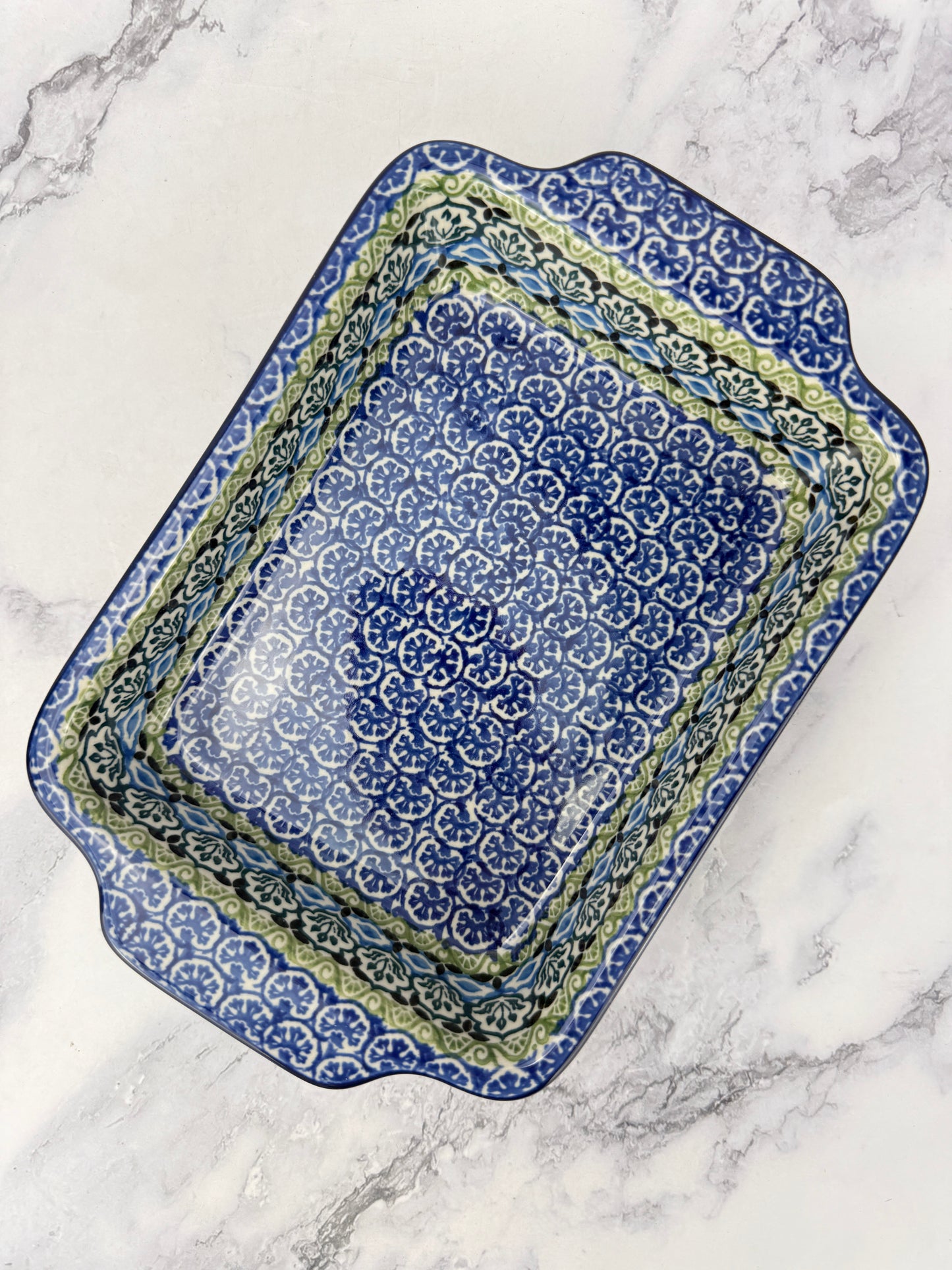 Rectangular Baker with Handles - Shape A84 - Pattern 1858