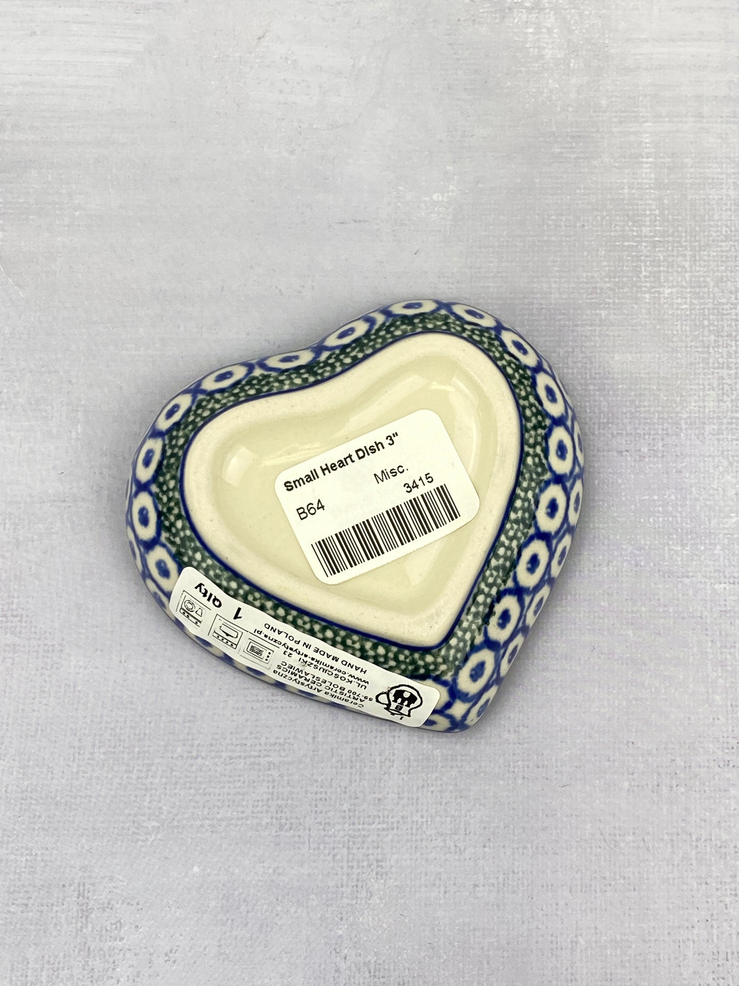 Heart Dish - Shape B64 - Pattern 490A