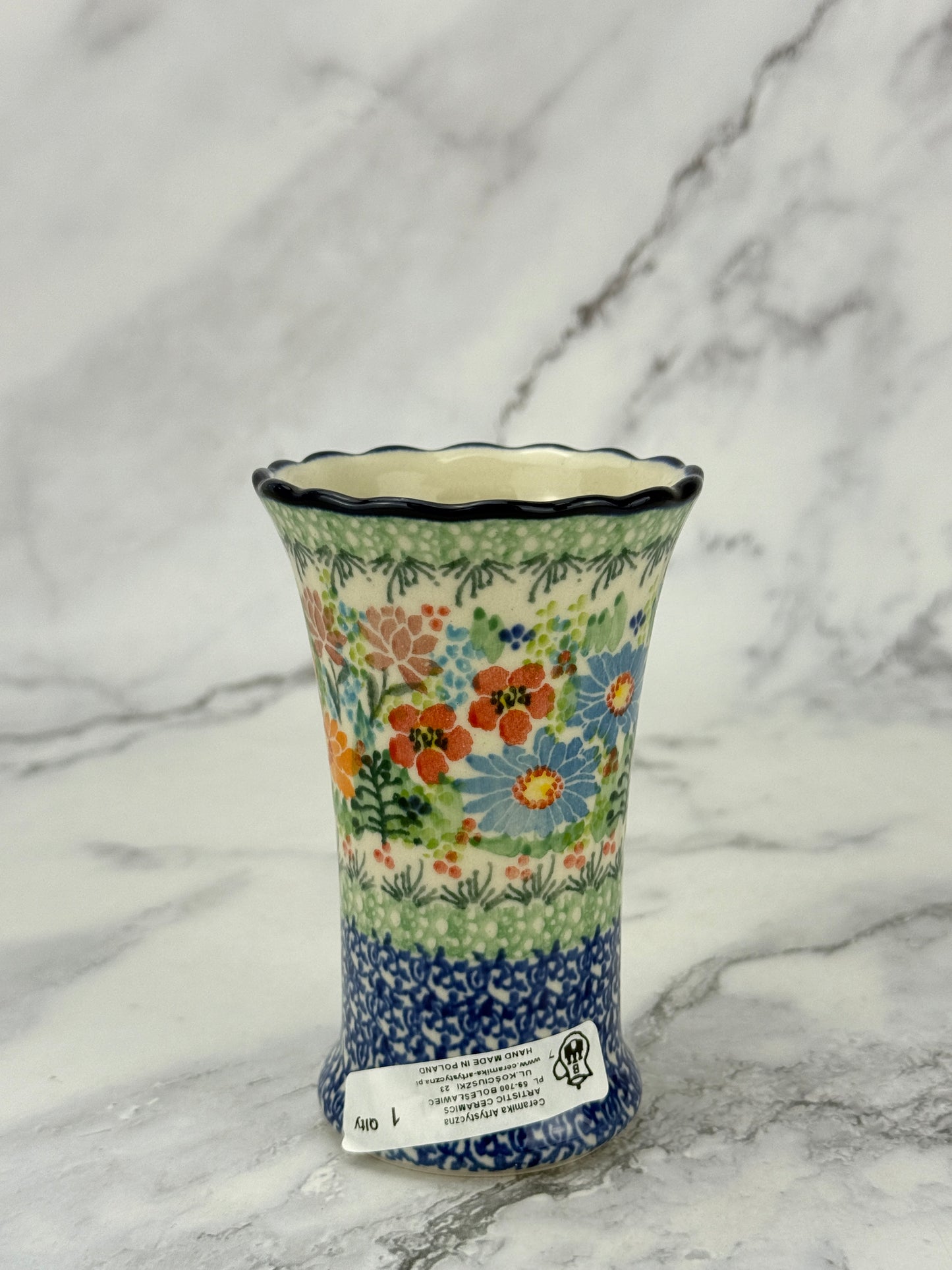 Ruffled Unikat Bud Vase - Shape 127 - Pattern U5237