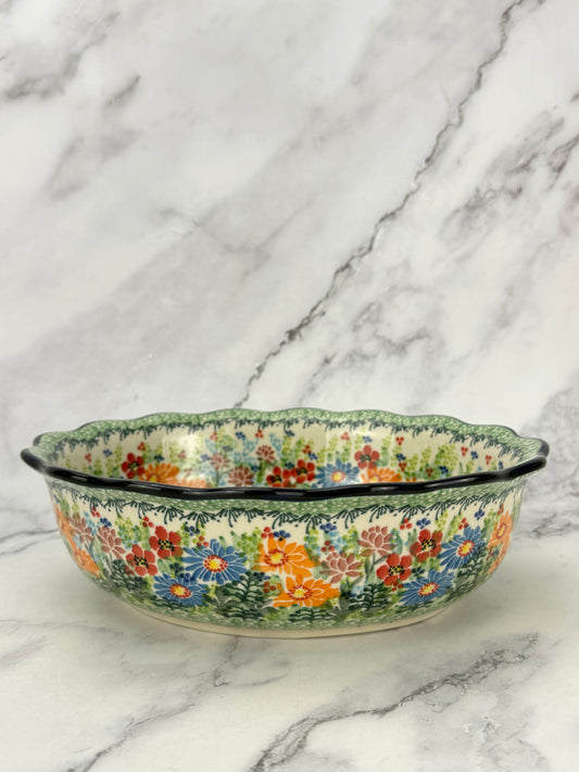 Scalloped Unikat Oval Bowl - Shape D78 - Pattern U5237