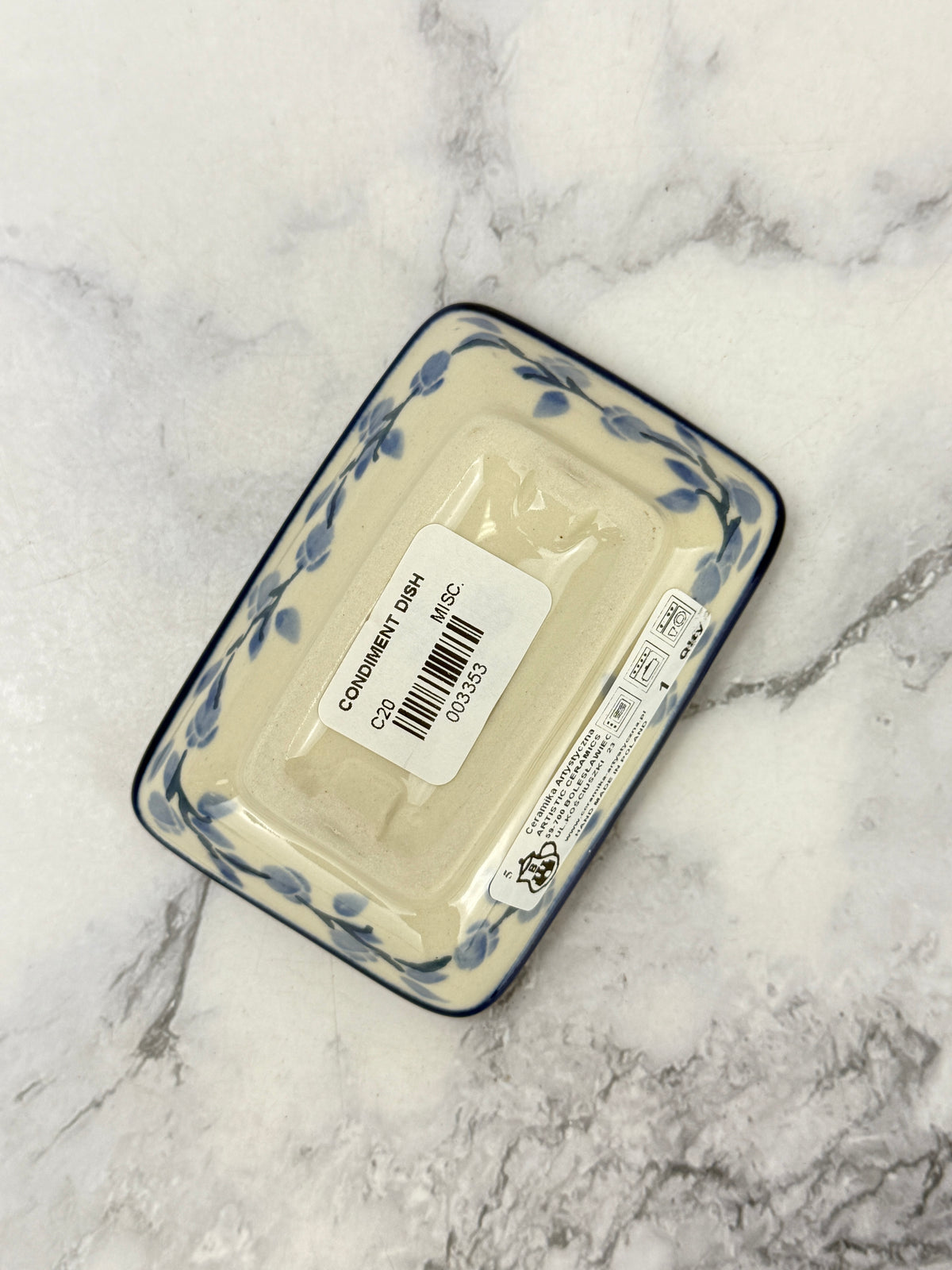 Rectangular Dish - Shape C20 - Pattern 3428