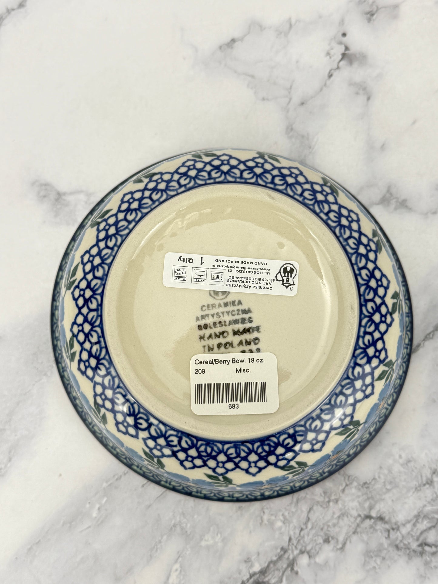 Cereal / Berry Bowl - Shape 209 - Pattern 1382