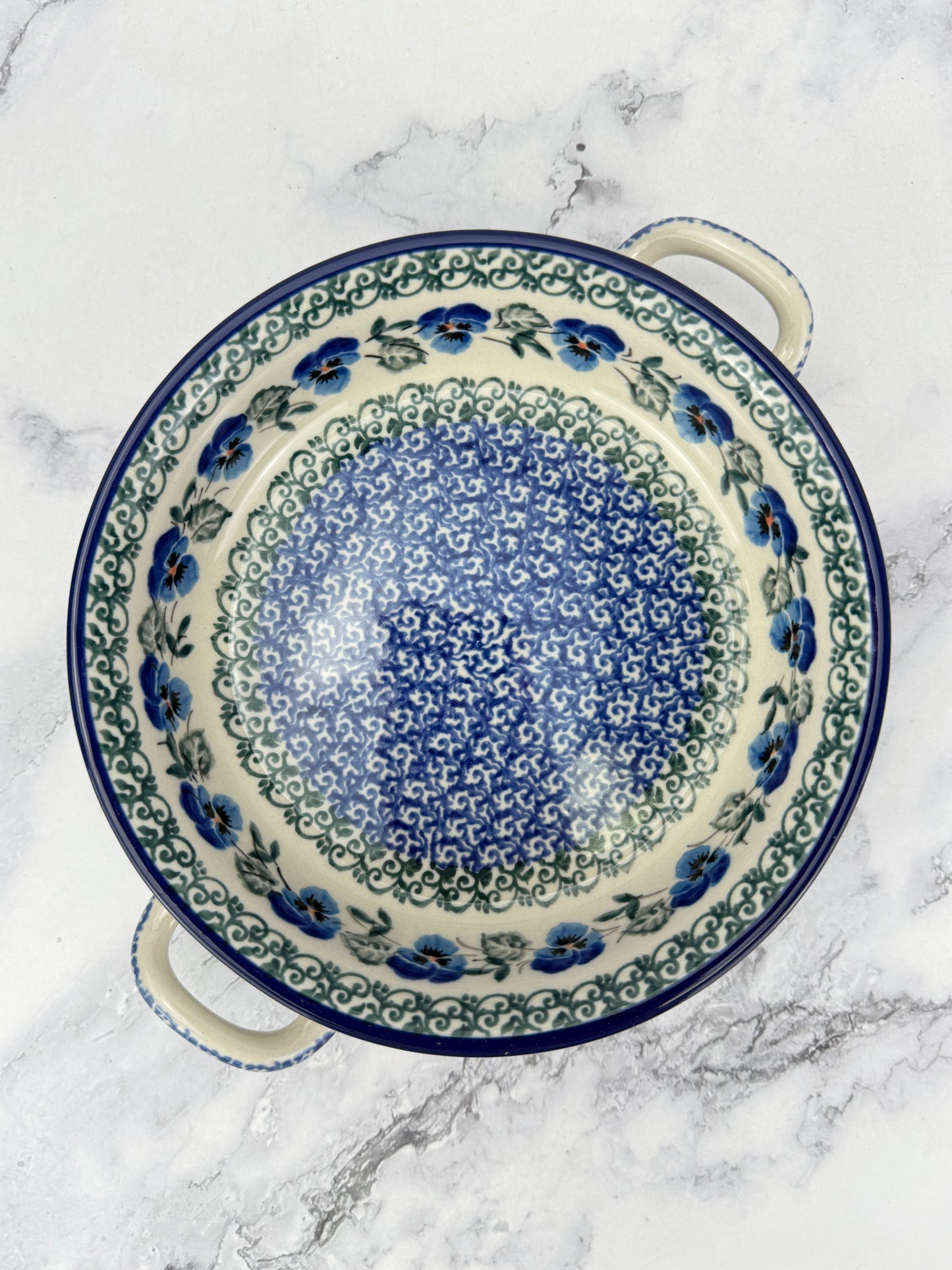 Small Round Baker with Handles - Shape C40 - Pattern 2273