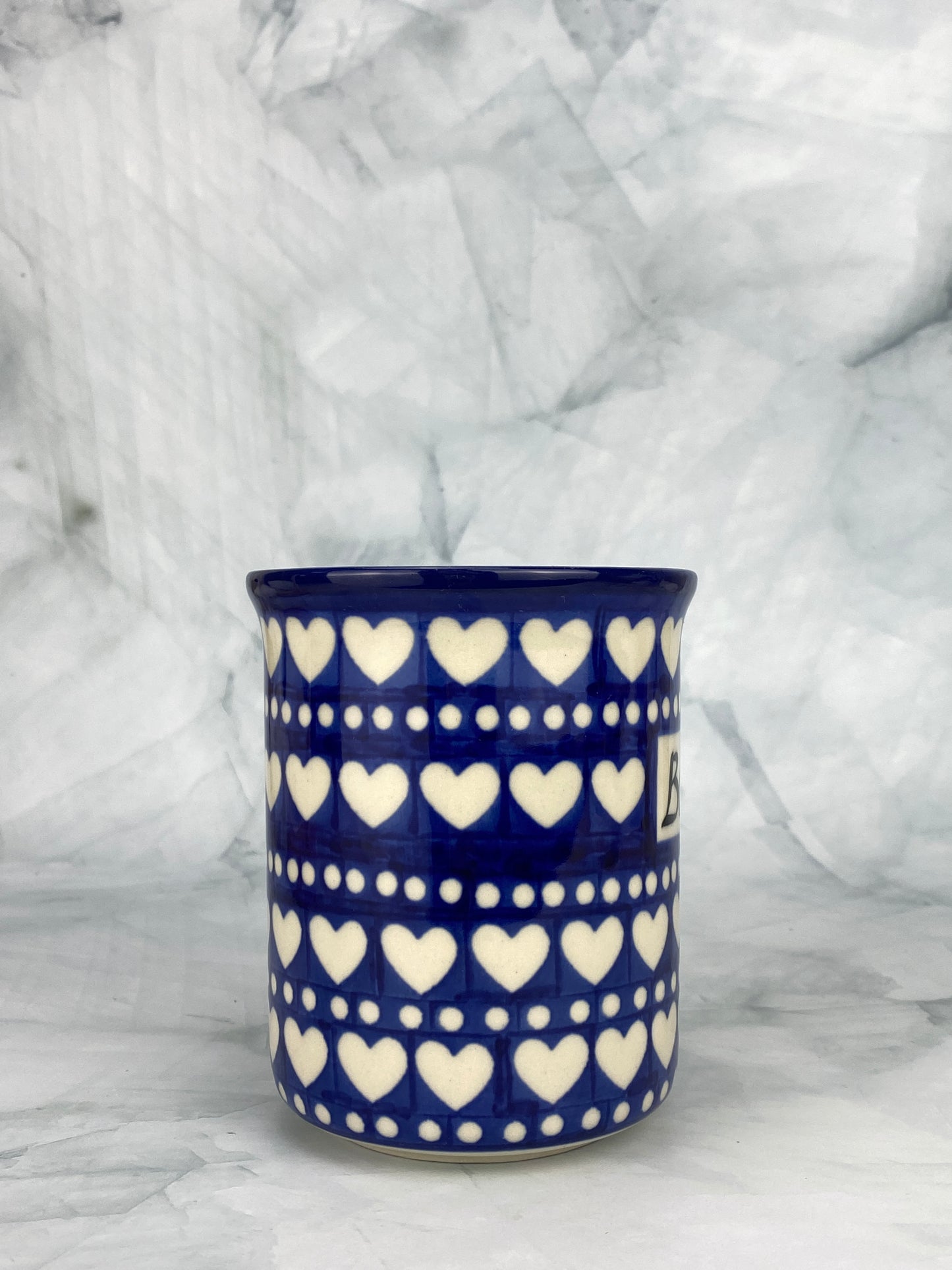 15oz Straight Mug - Shape B13 - Pattern Boleslawiec Hearts