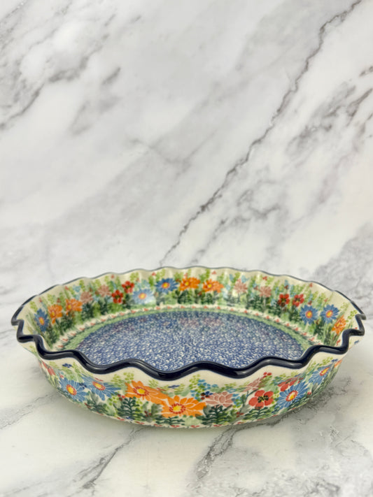 Ruffled Unikat Pie Plate / Round Baker - Shape 636 Pattern U5237