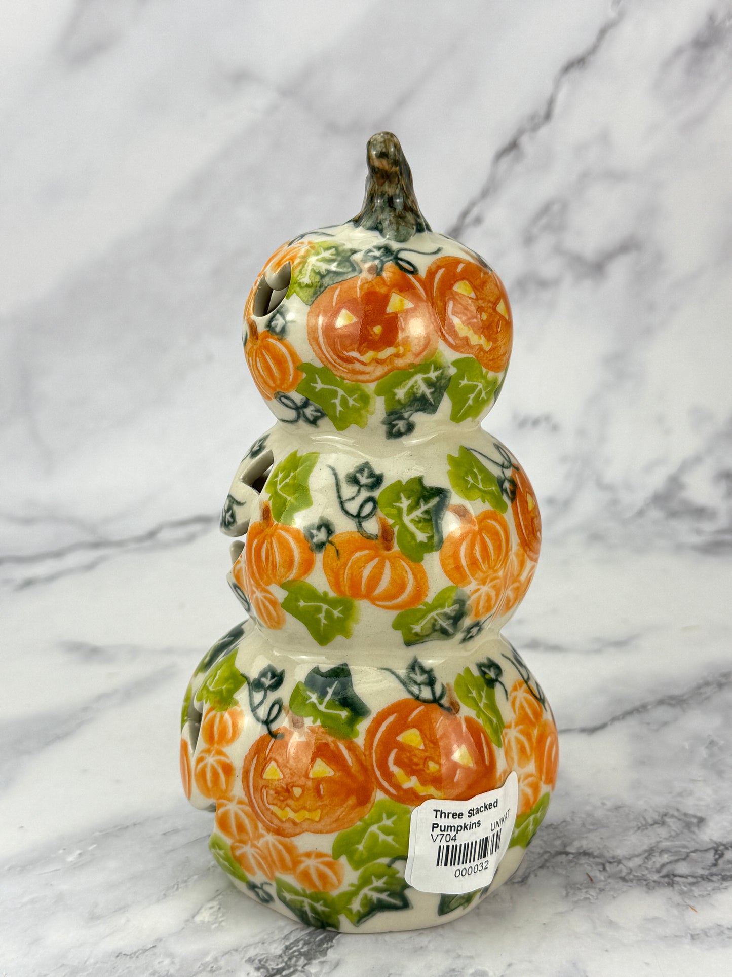 Vena Stacked Pumpkin Votive - Pumpkin Patch