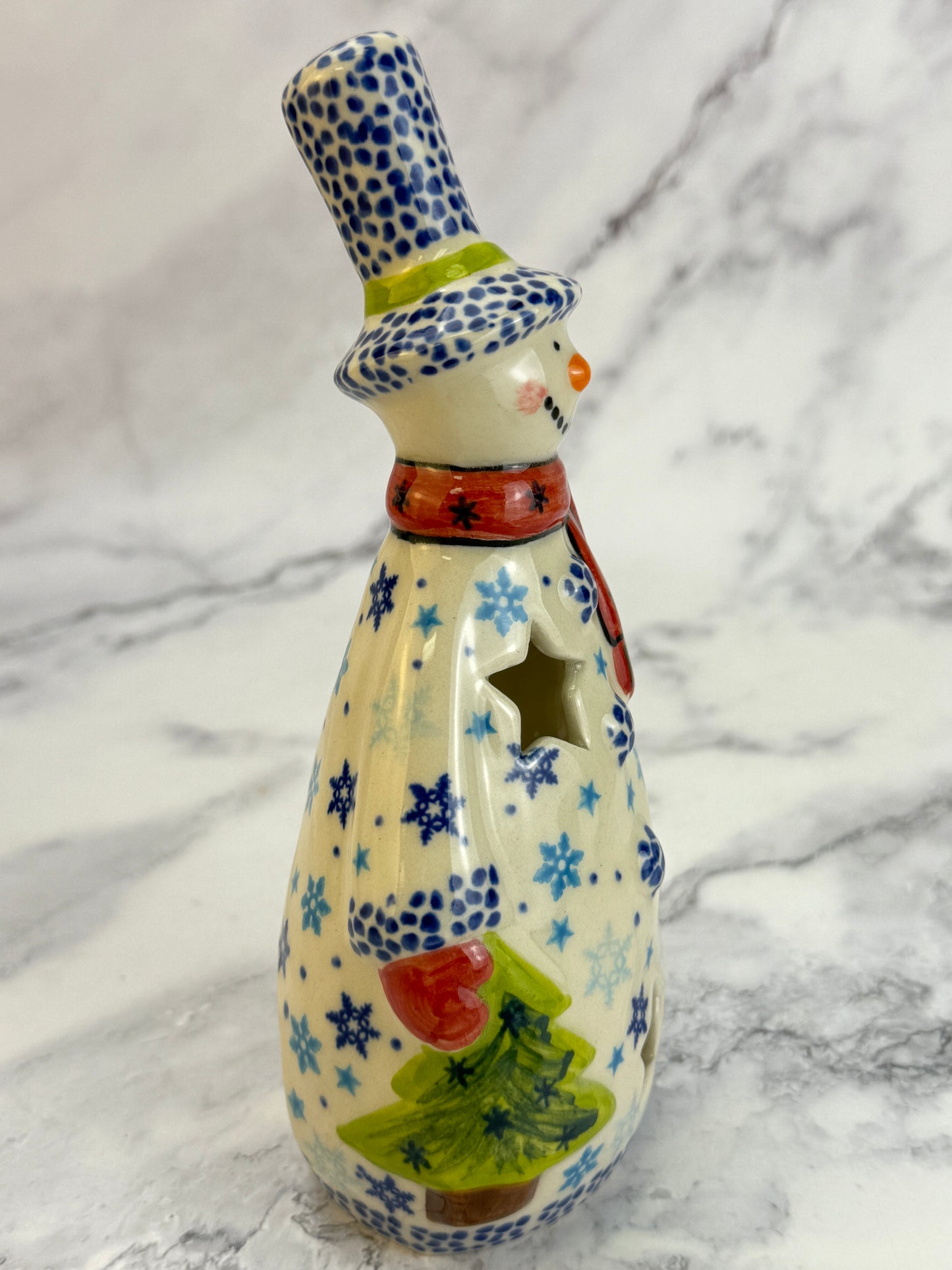 Vena Snowman With Tree - Shape V667 - Snowflake