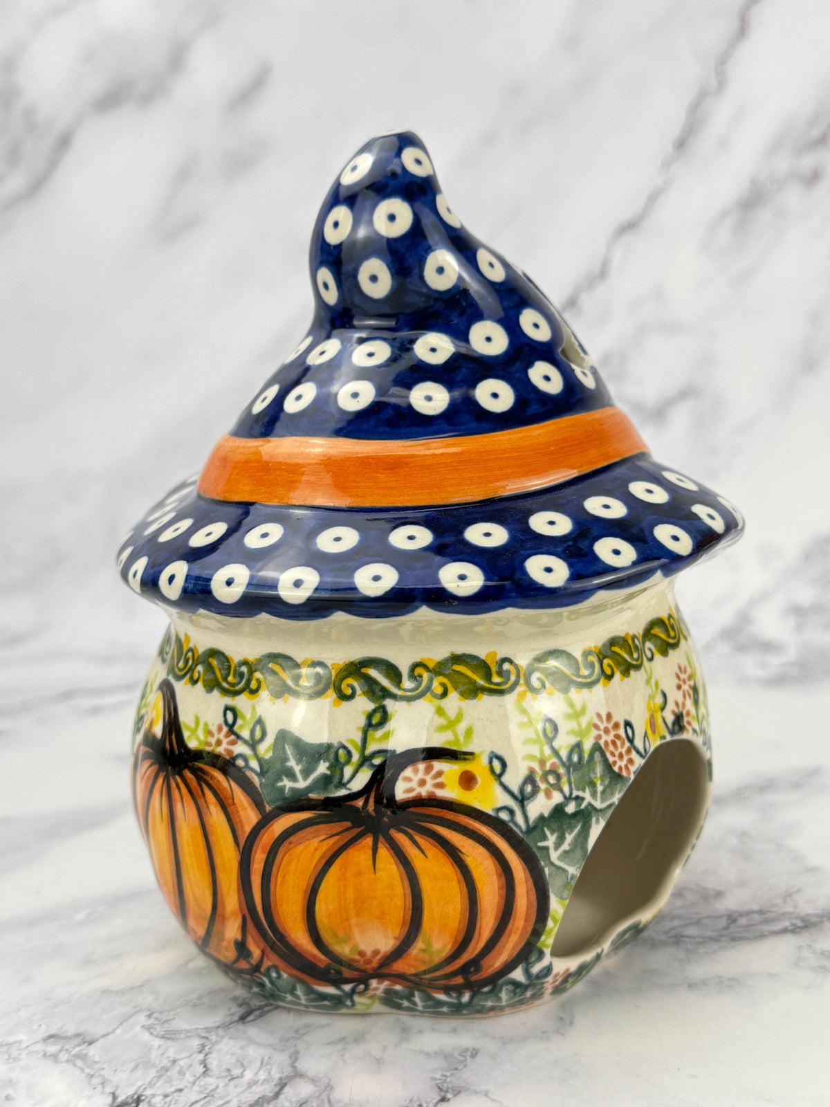 SALE Small Unikat Pumpkin With Hat - Pattern A567