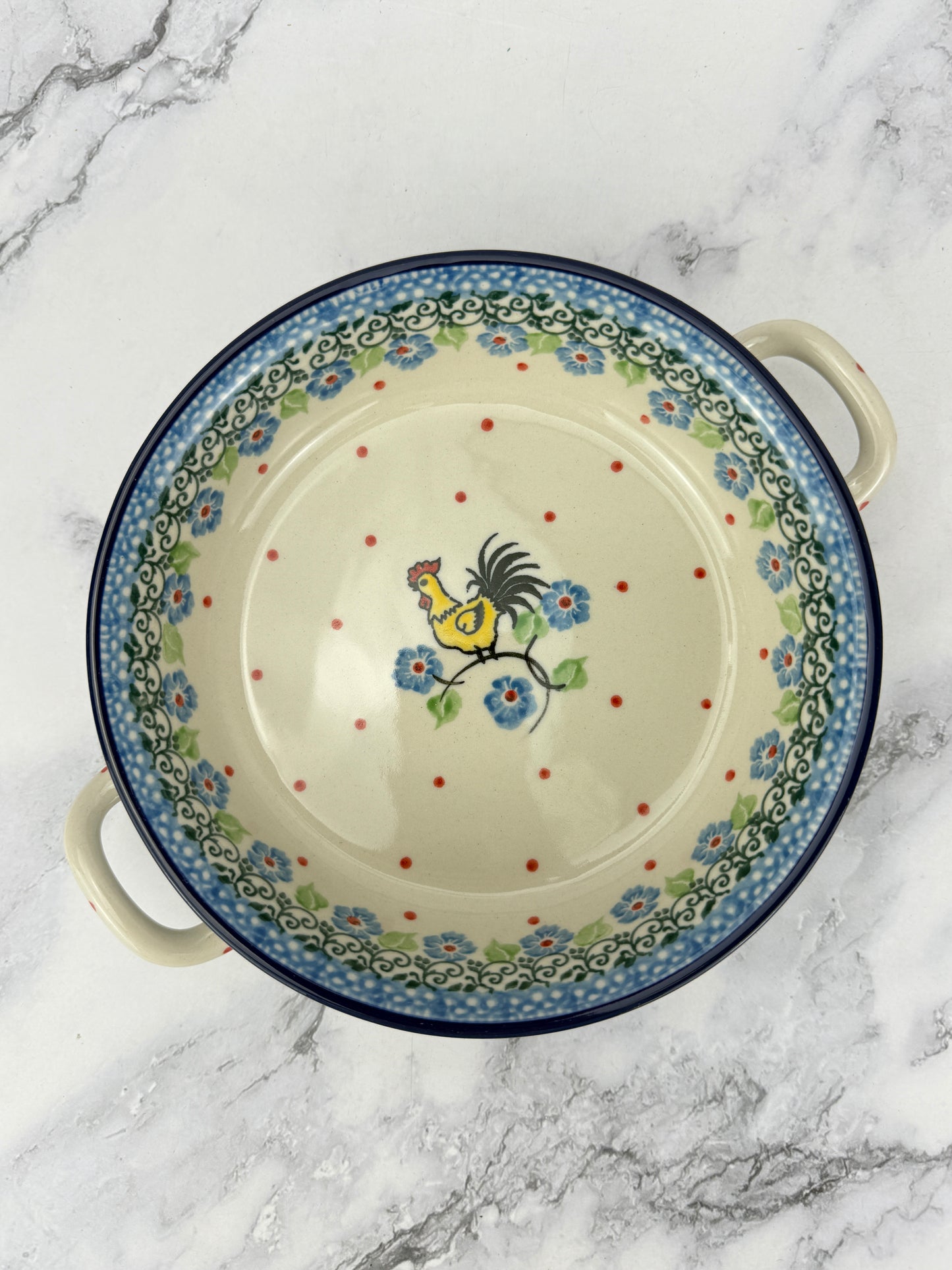 Small Round Baker with Handles - Shape C40 - Pattern 2739