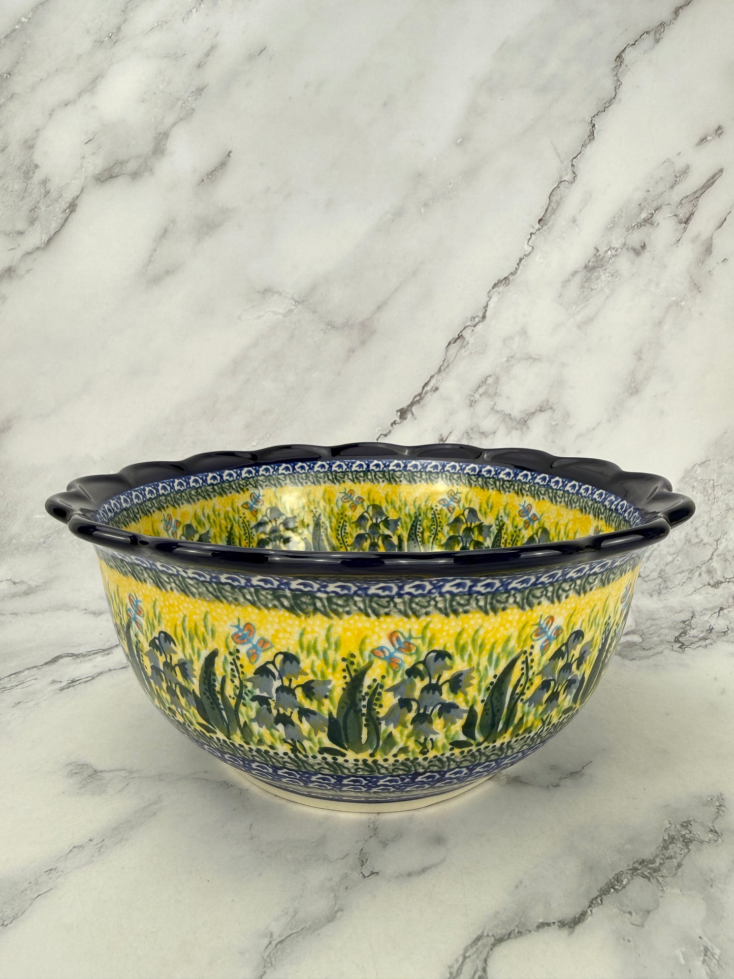 Large Unikat Ruffled Bowl - Shape 628 - Pattern U1483