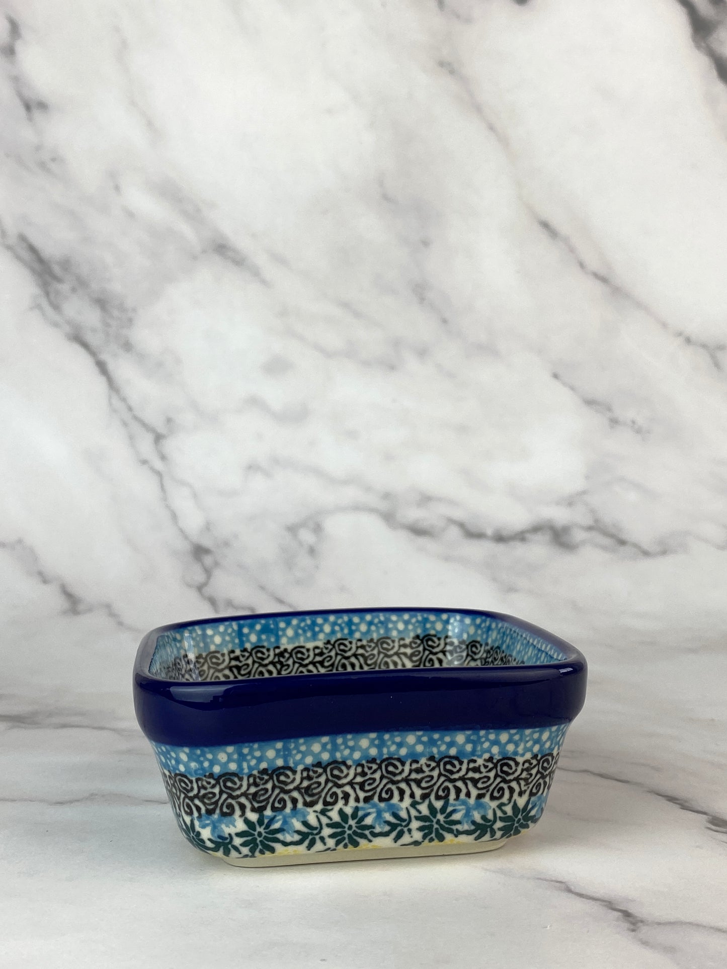 Small Unikat Square Ramekin/ Dish- Shape 428 - Pattern U5098