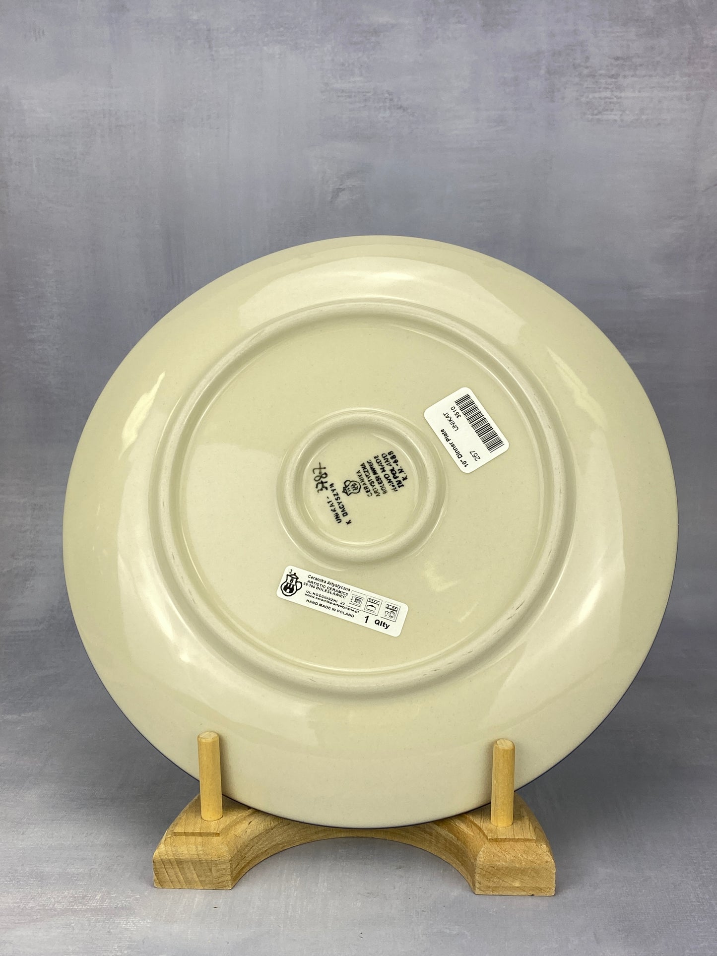 10" Unikat Dinner Plate - Shape 257 - Pattern U3787