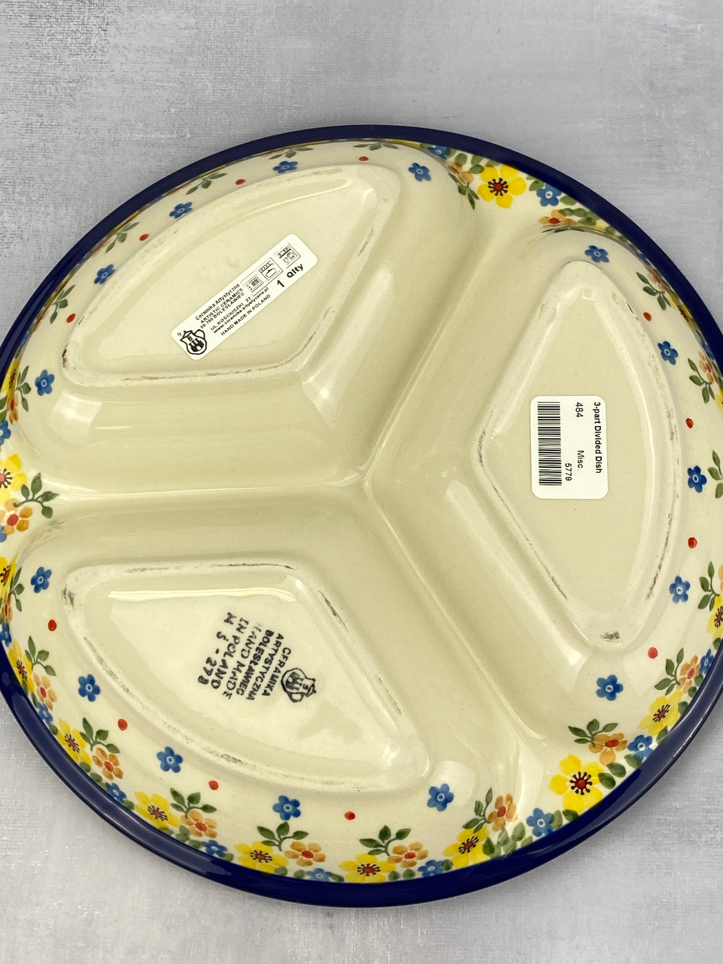 Divided Round Dish - Shape 484 - Pattern 2225