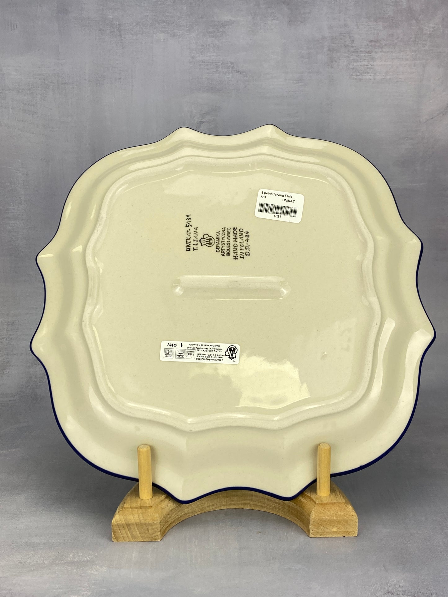 8 Pointed Unikat Platter/ Plate - Shape 507 - Pattern U5131