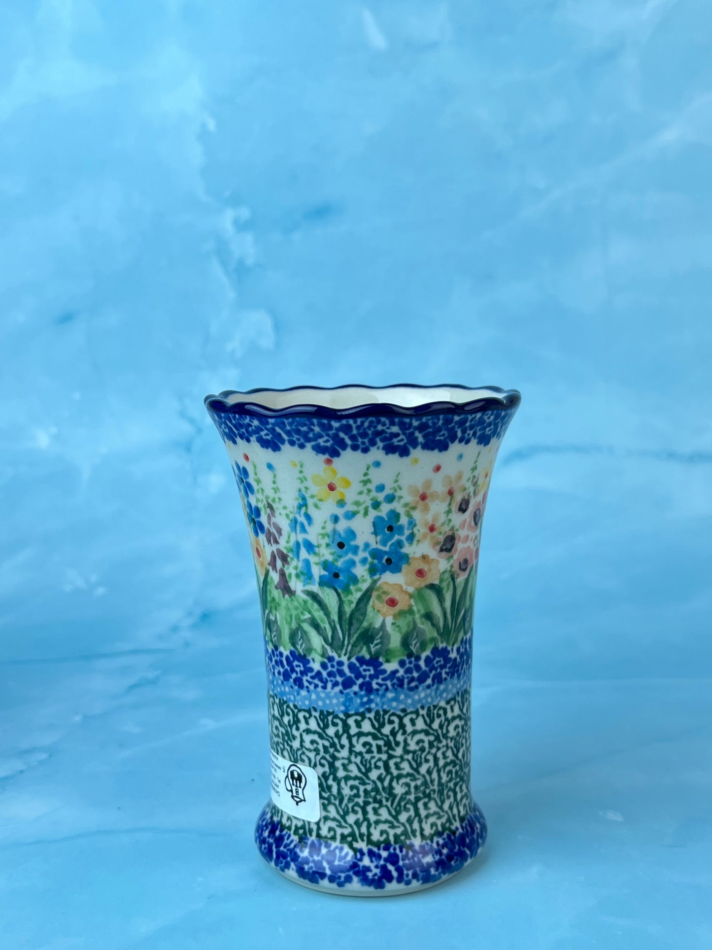 Ruffled Unikat Bud Vase - Shape 127 - Pattern U4893