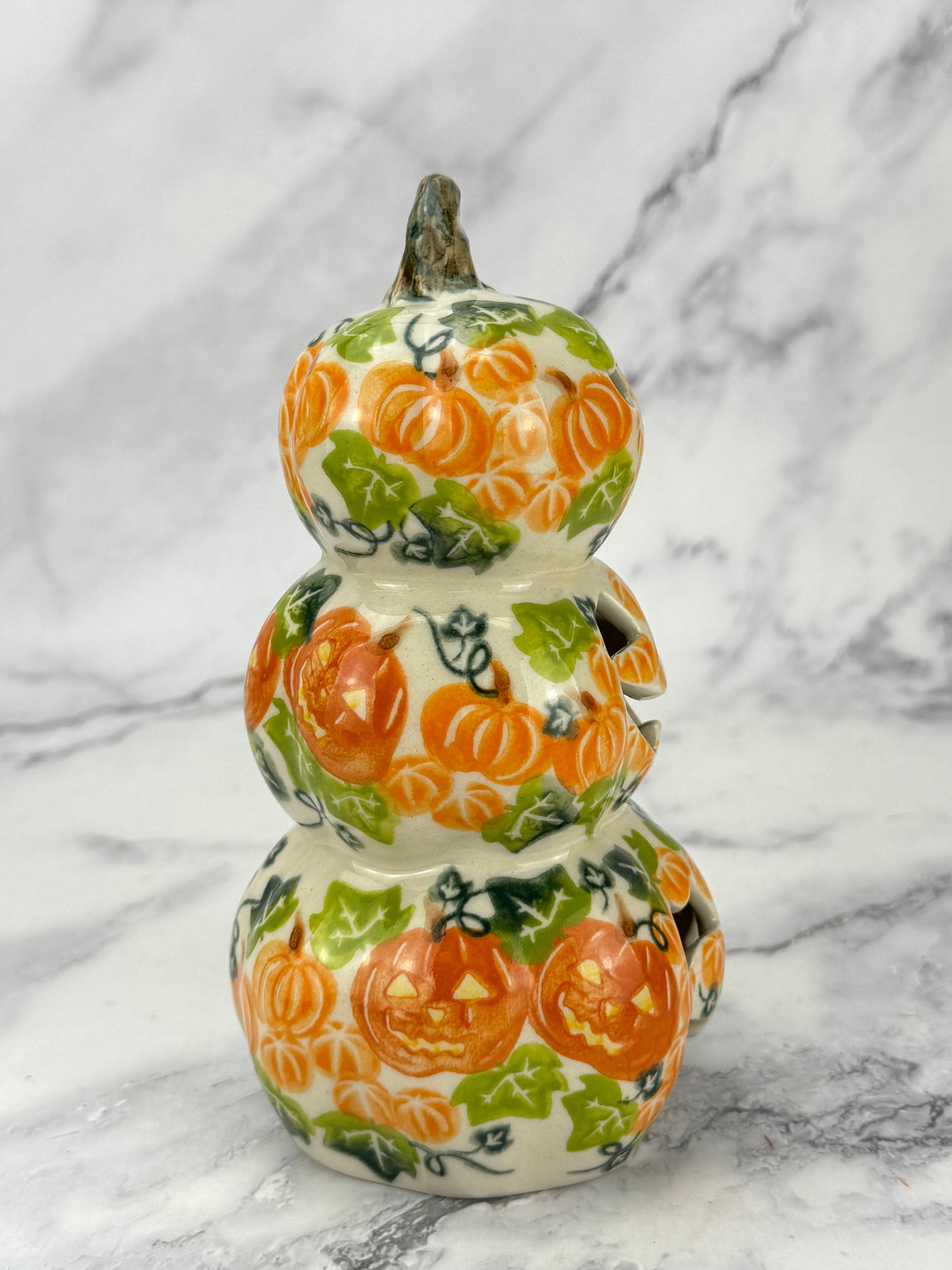 Vena Stacked Pumpkin Votive - Pumpkin Patch