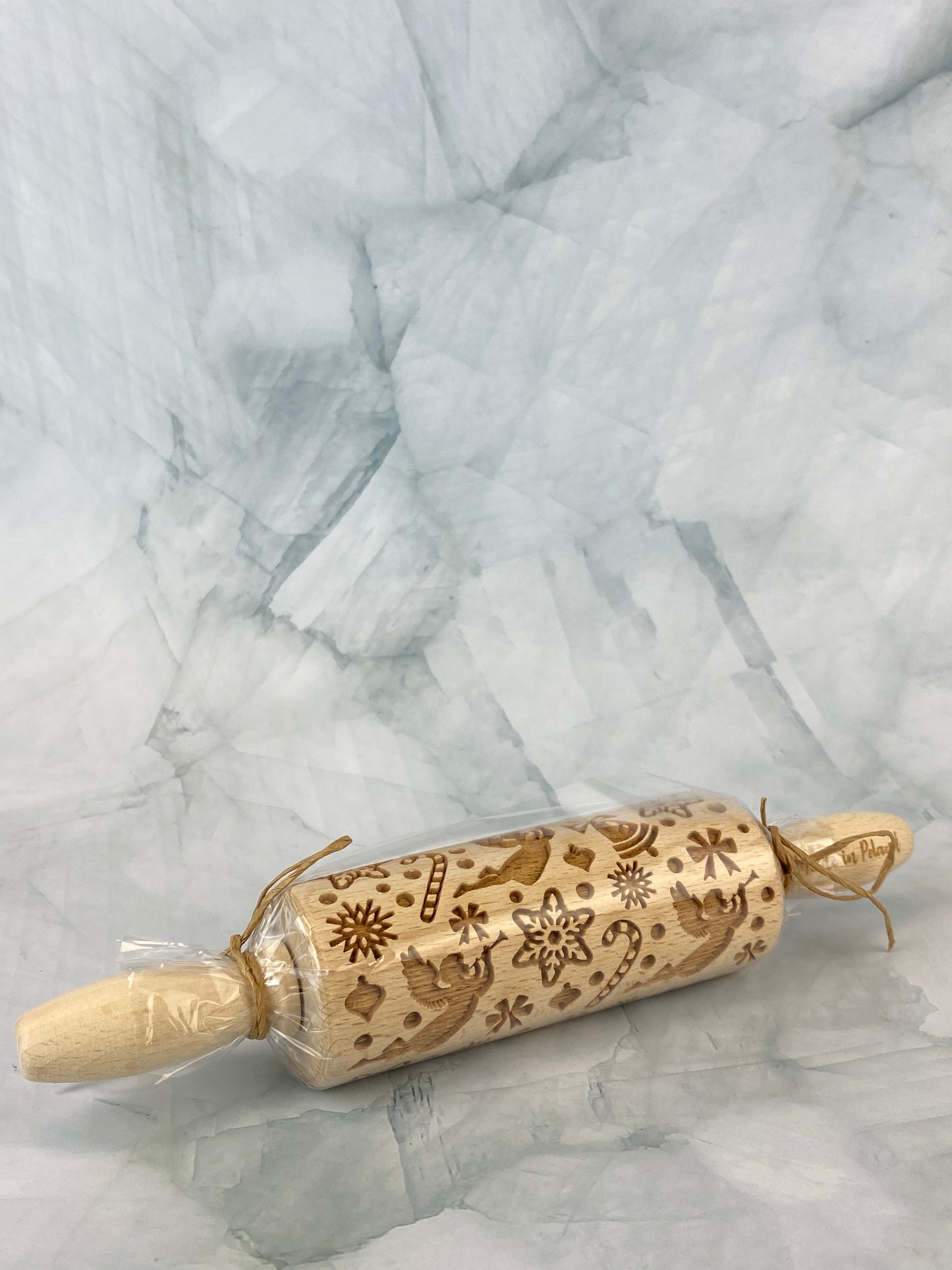 Wooden Holiday Rolling Pin - Heralding Angels