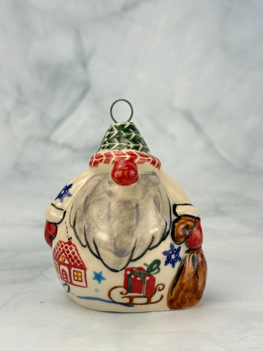 Vena Chubby Santa Ornament - Shape V658 - Winter Cottage