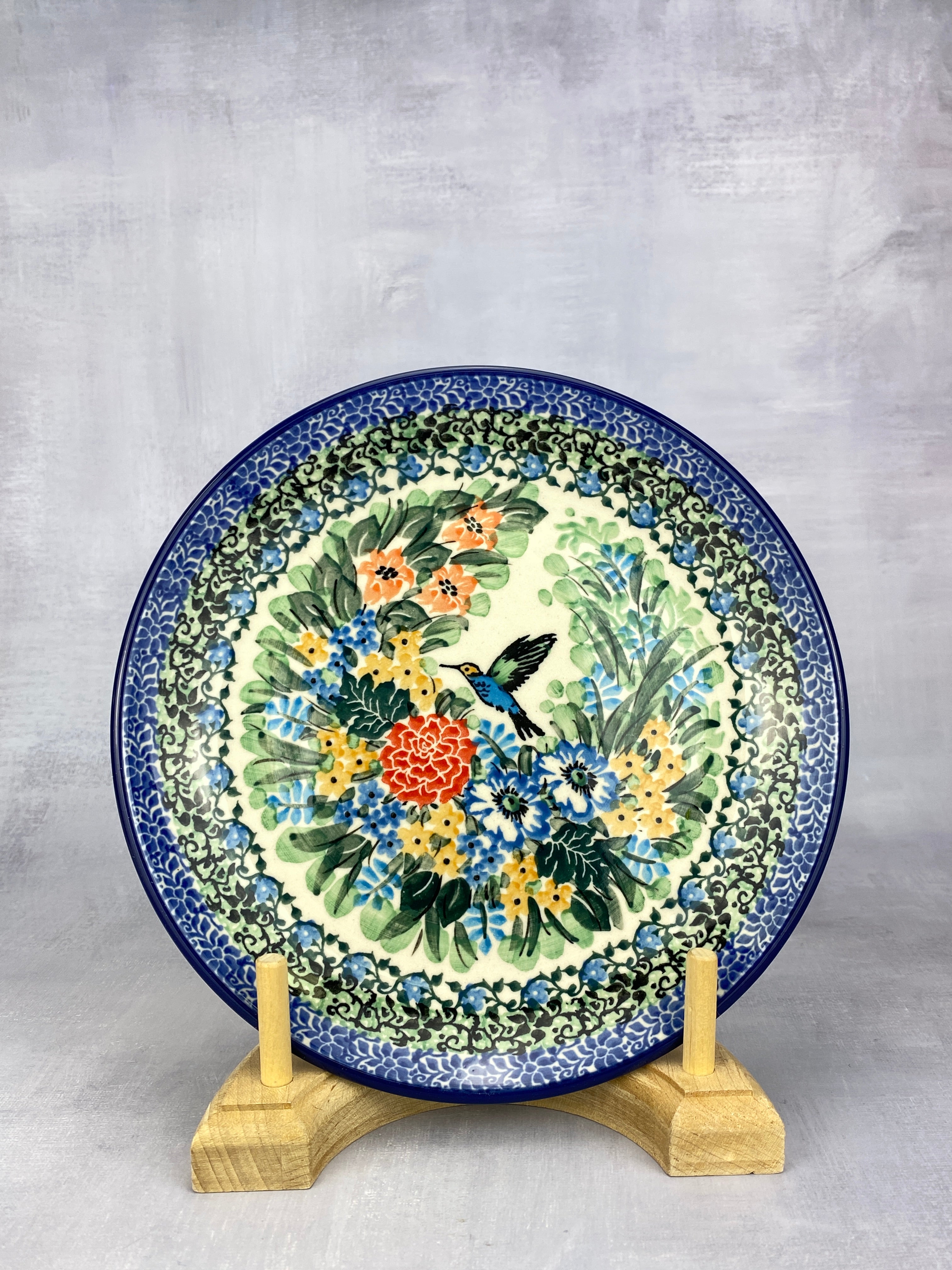 Unikat Polish Pottery Oval store Floral plate