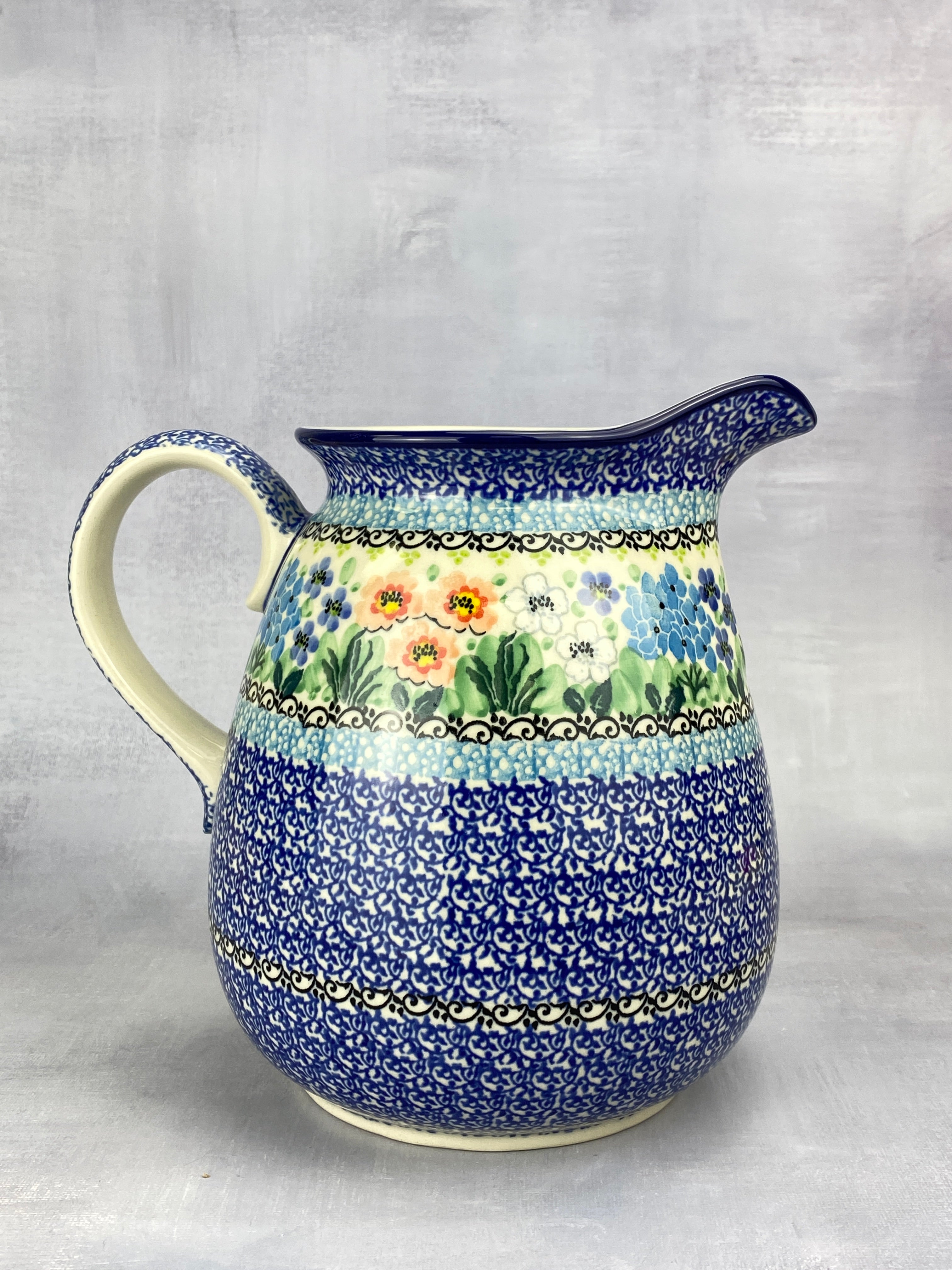 Large Unikat Pitcher - Shape 82 - Pattern U5113 – Polish Pottery Westlake