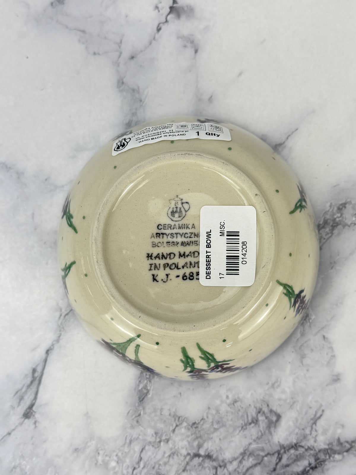 Small Cereal / Dessert Bowl - Shape 17 - Pattern 3308