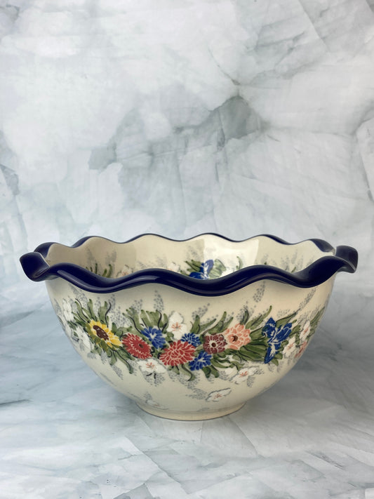 Ruffled Unikat Serving Bowl - Shape 634 - Pattern U5163