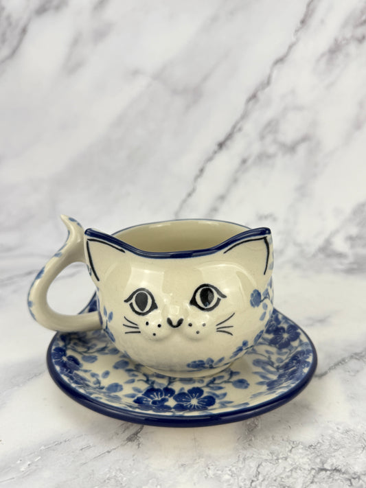 Cat Mug & Saucer 9oz - Shape H16 - Pattern 3428