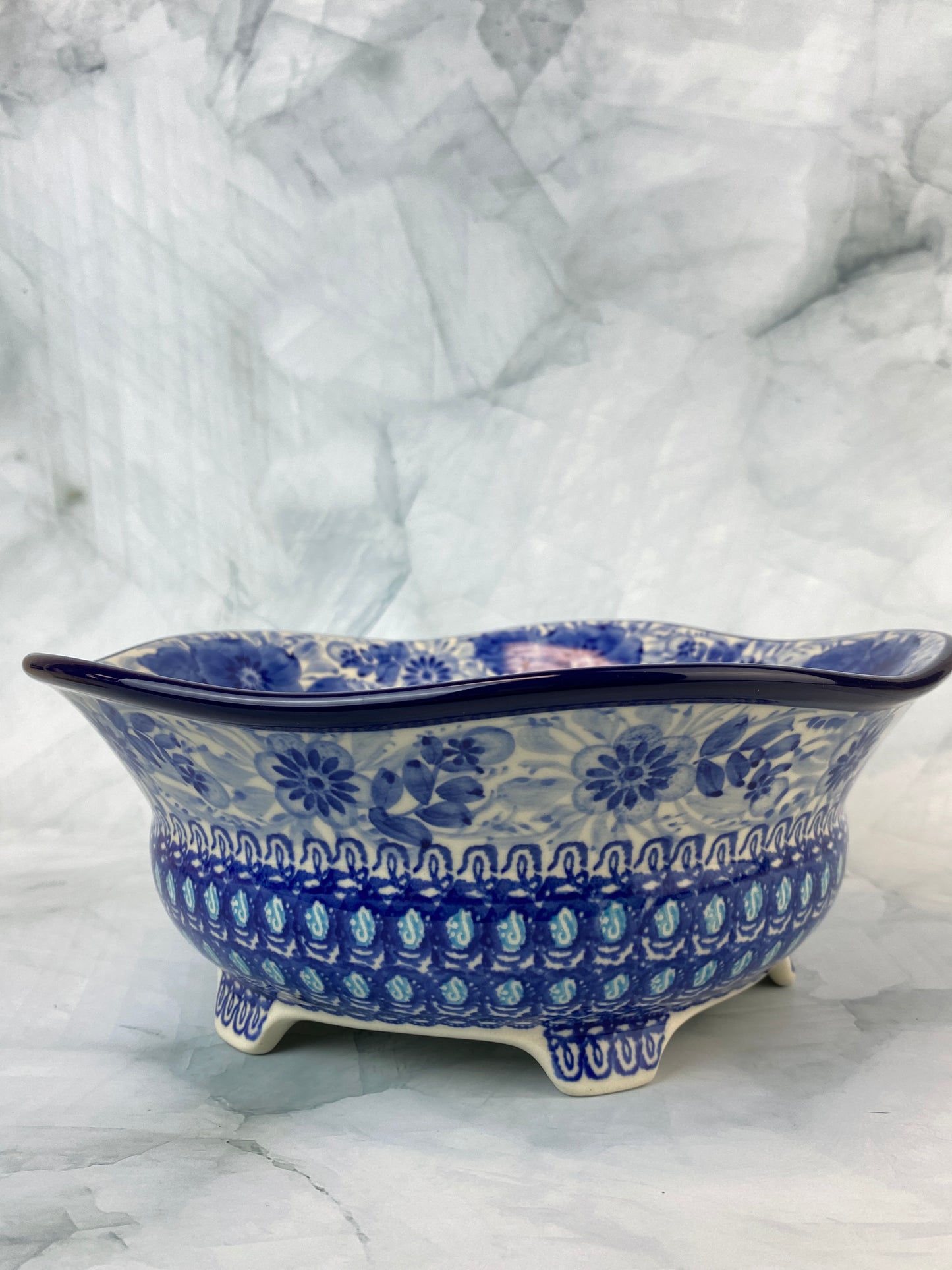 Footed Unikat Bowl - Shape A17 - Pattern U214