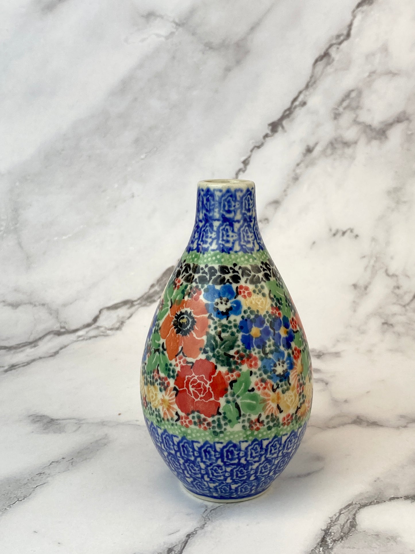 Short Single Stem Unikat Vase - Shape G17 - Pattern U4011