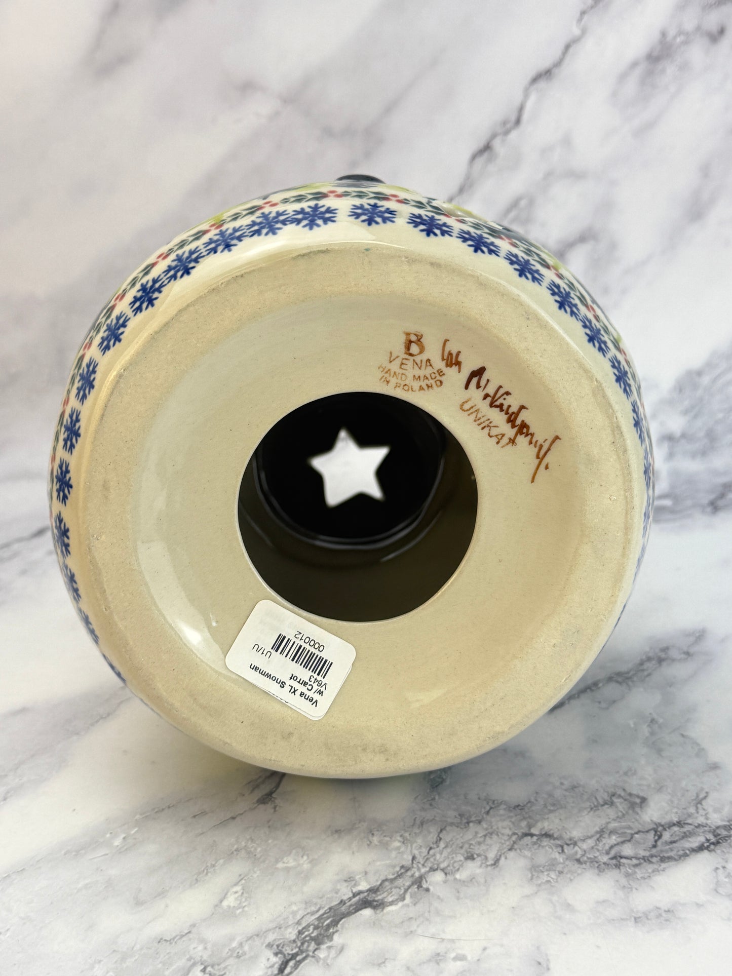 Shape V643 - Vena XL Snowman Votive - Winter Forest