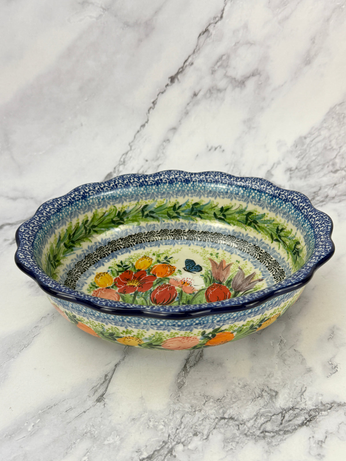Scalloped Unikat Oval Bowl - Shape D78 - Pattern U5314