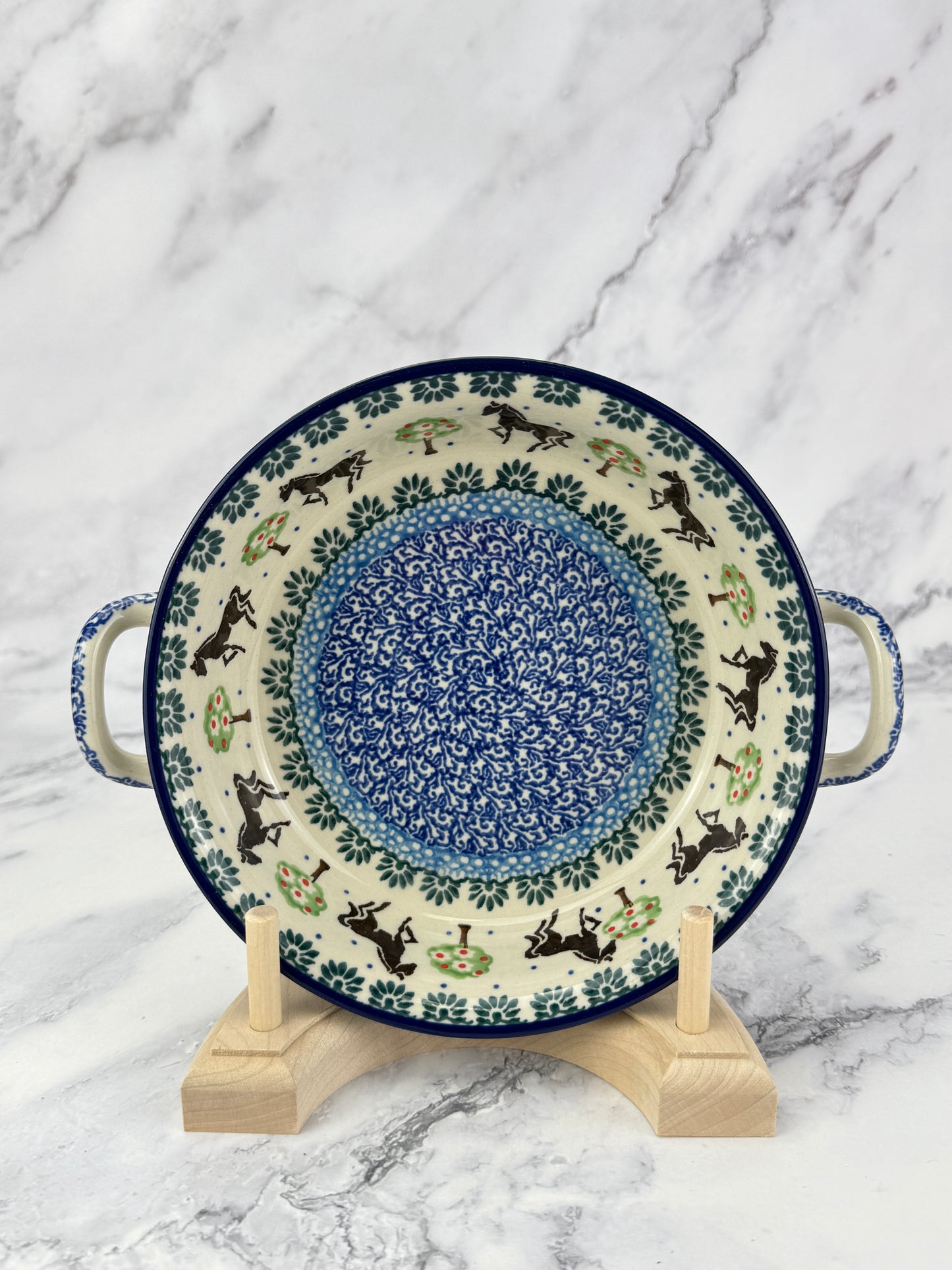 Small Round Baker with Handles - Shape C40 - Pattern 2256