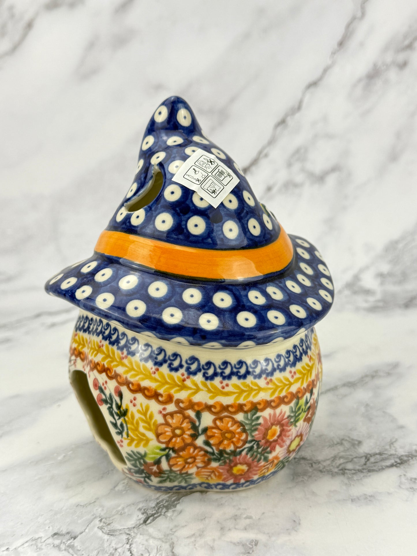 SALE Small Unikat Pumpkin With Hat - Pattern U477