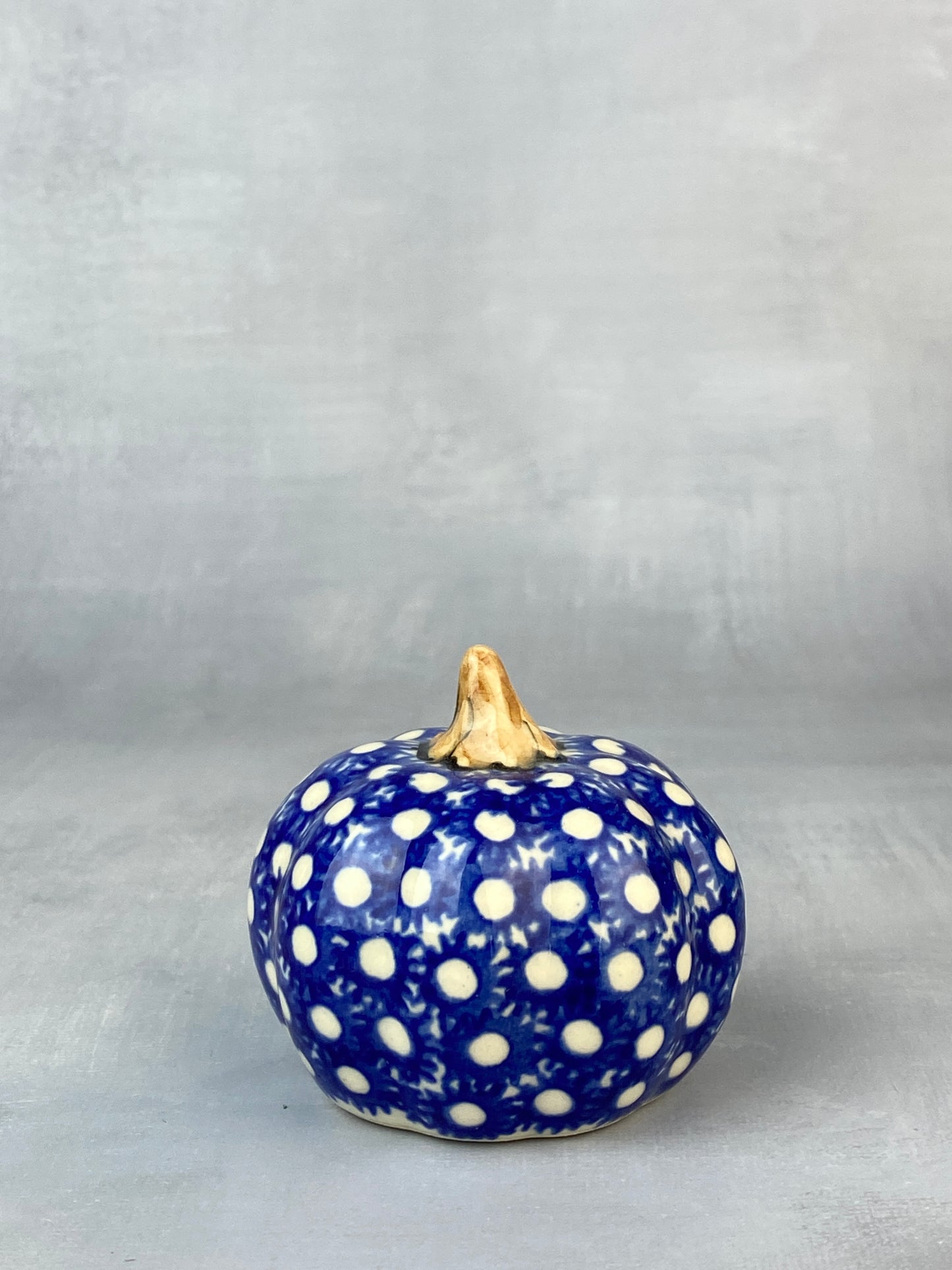 Vena Squat Mini Gourd - Blue and White Dot