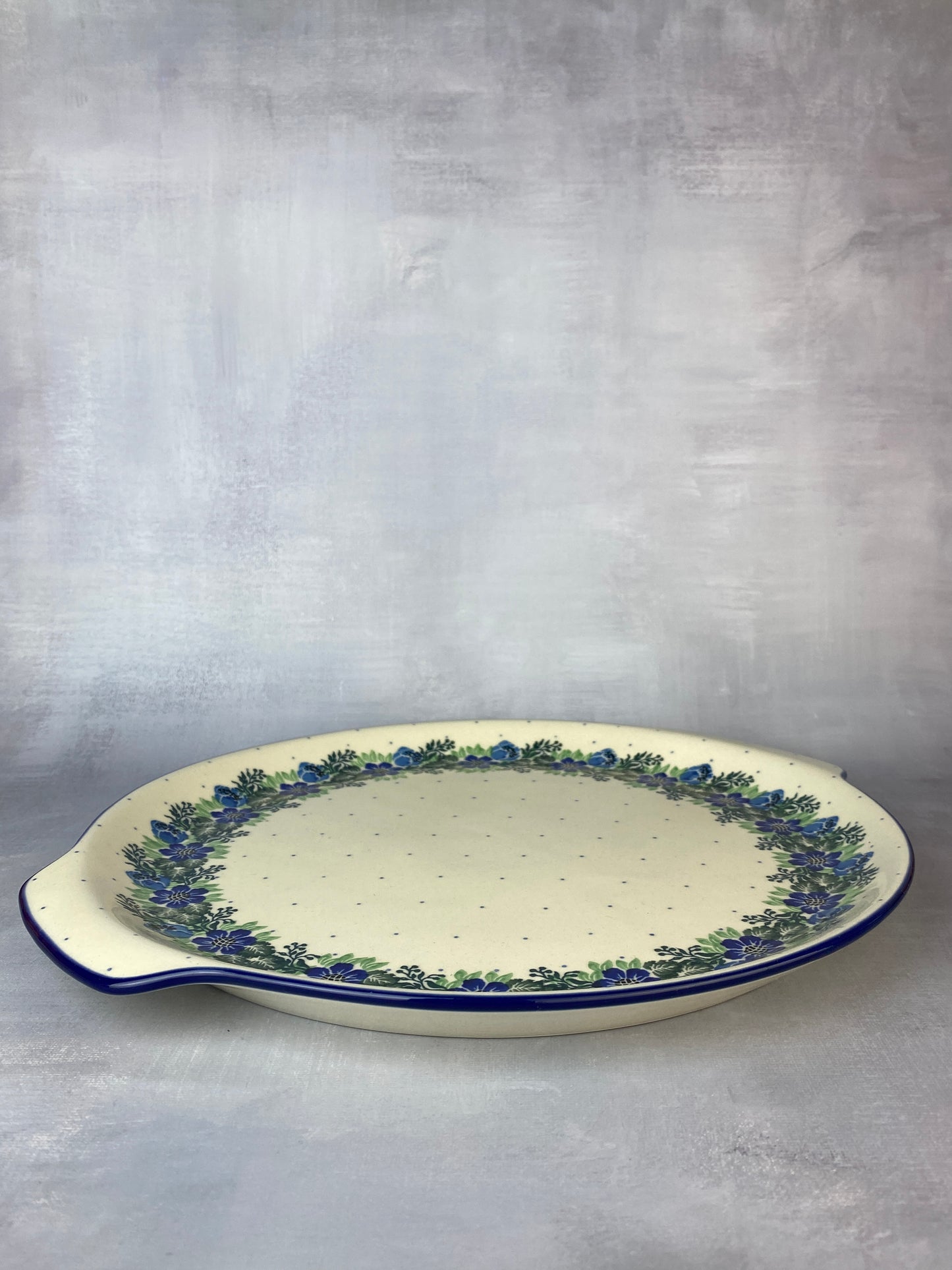 Round Platter With Handles / Pizza Stone - Shape 151 - Pattern 1534