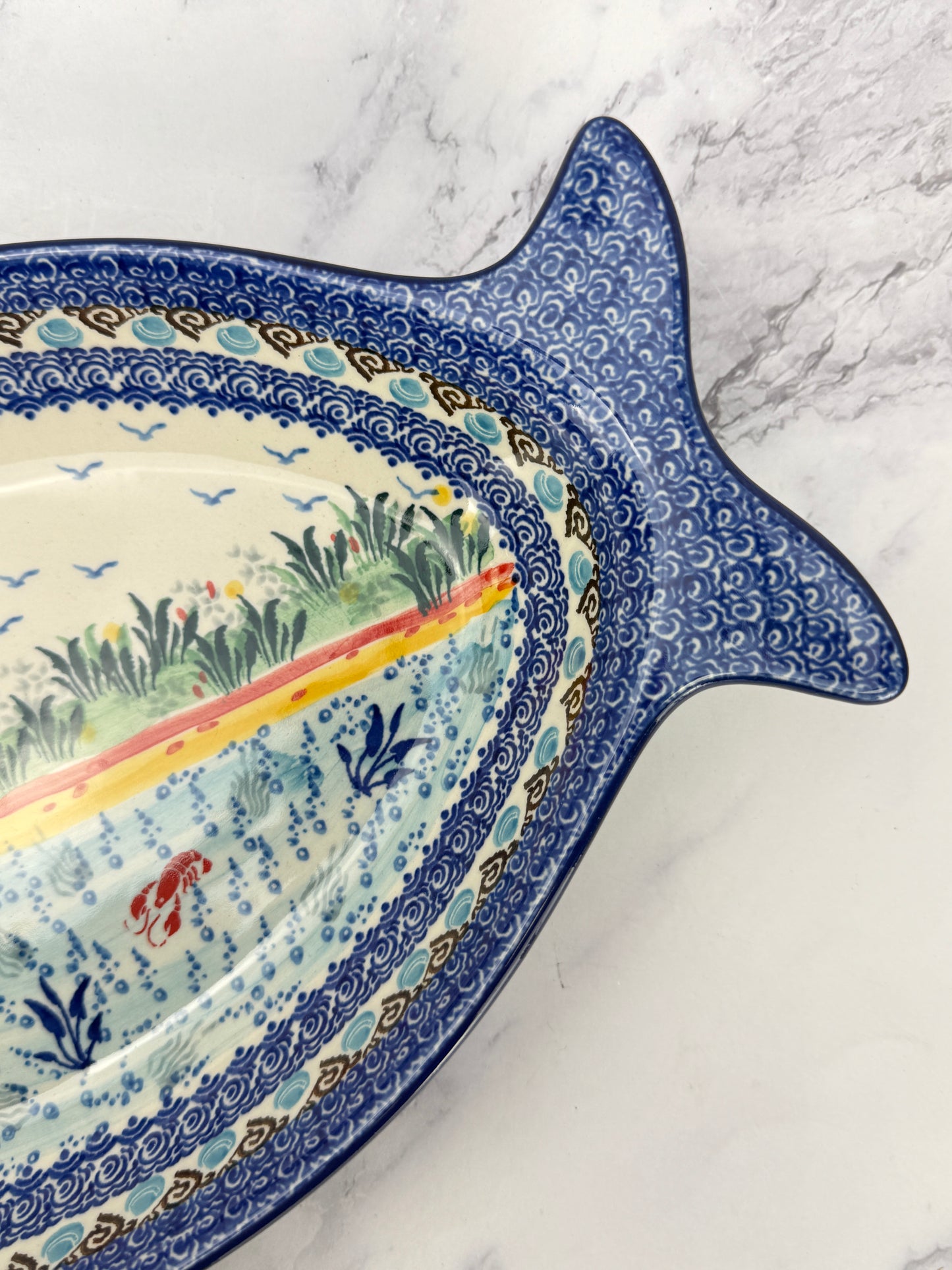Large Unikat Fish Serving Dish - Shape E23 - Pattern U5241