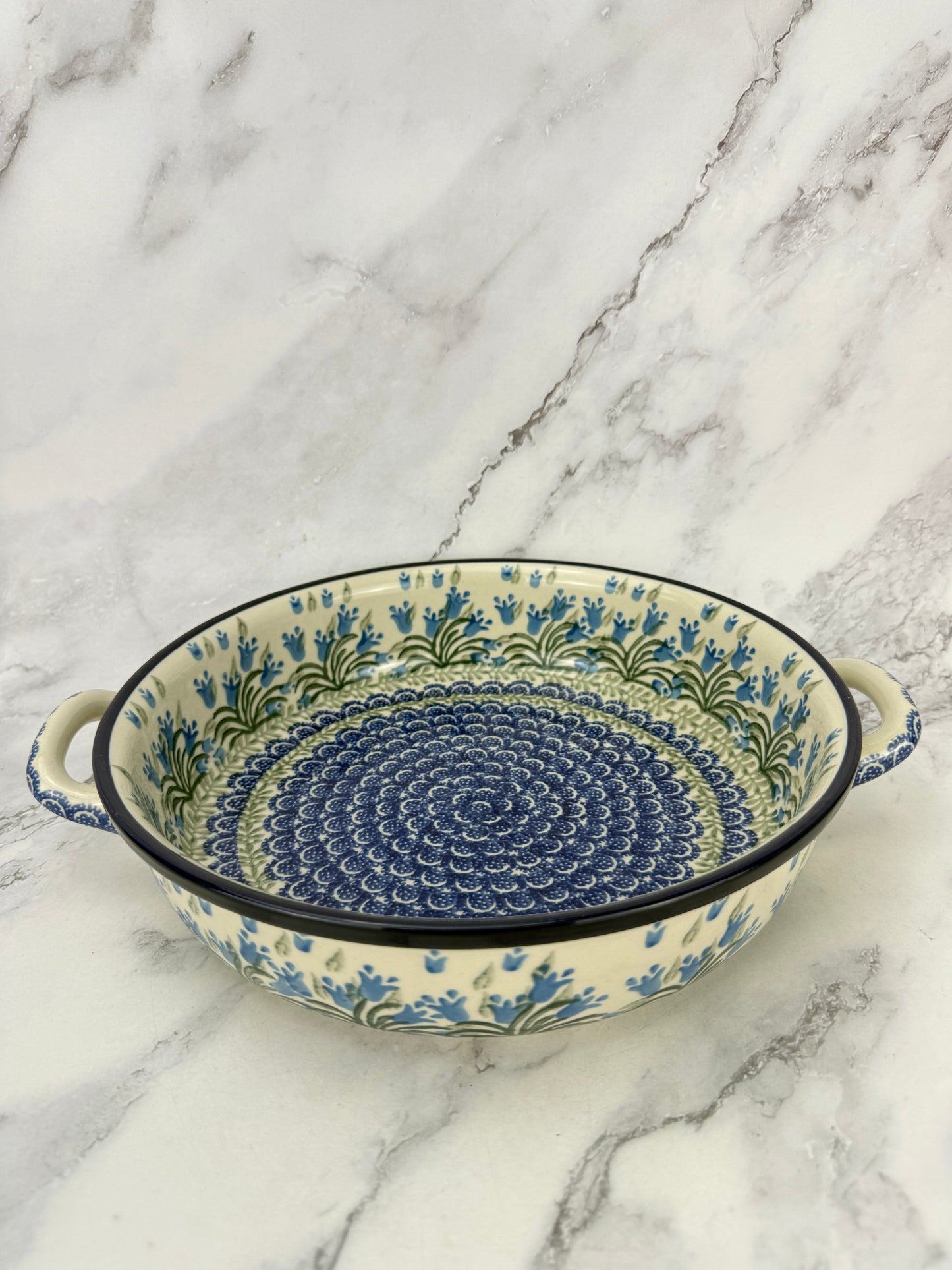10" Round Baker With Handles - Shape 420 - Pattern 1432