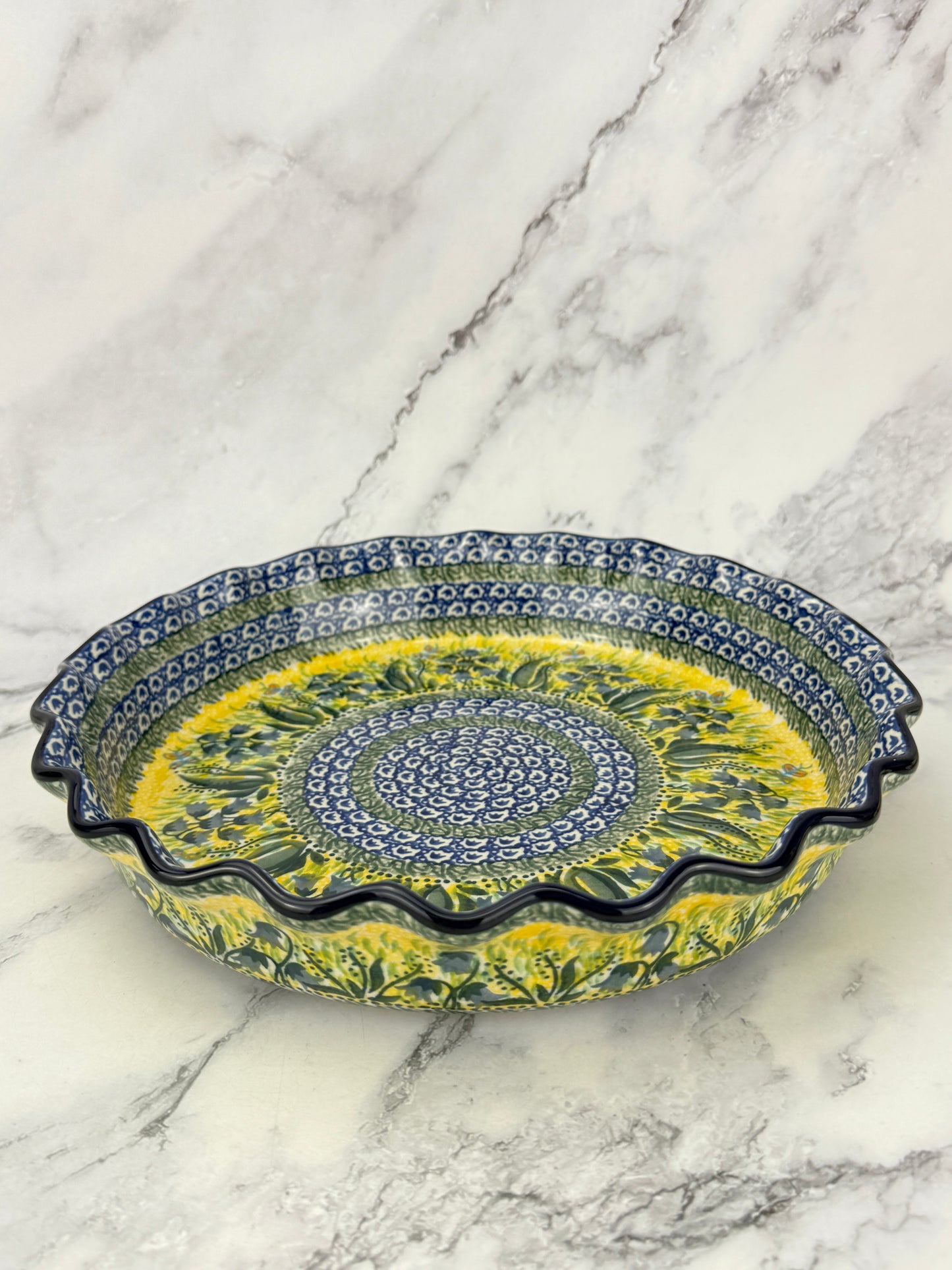 Ruffled Unikat Pie Plate / Round Baker - Shape 636 - Pattern U1483
