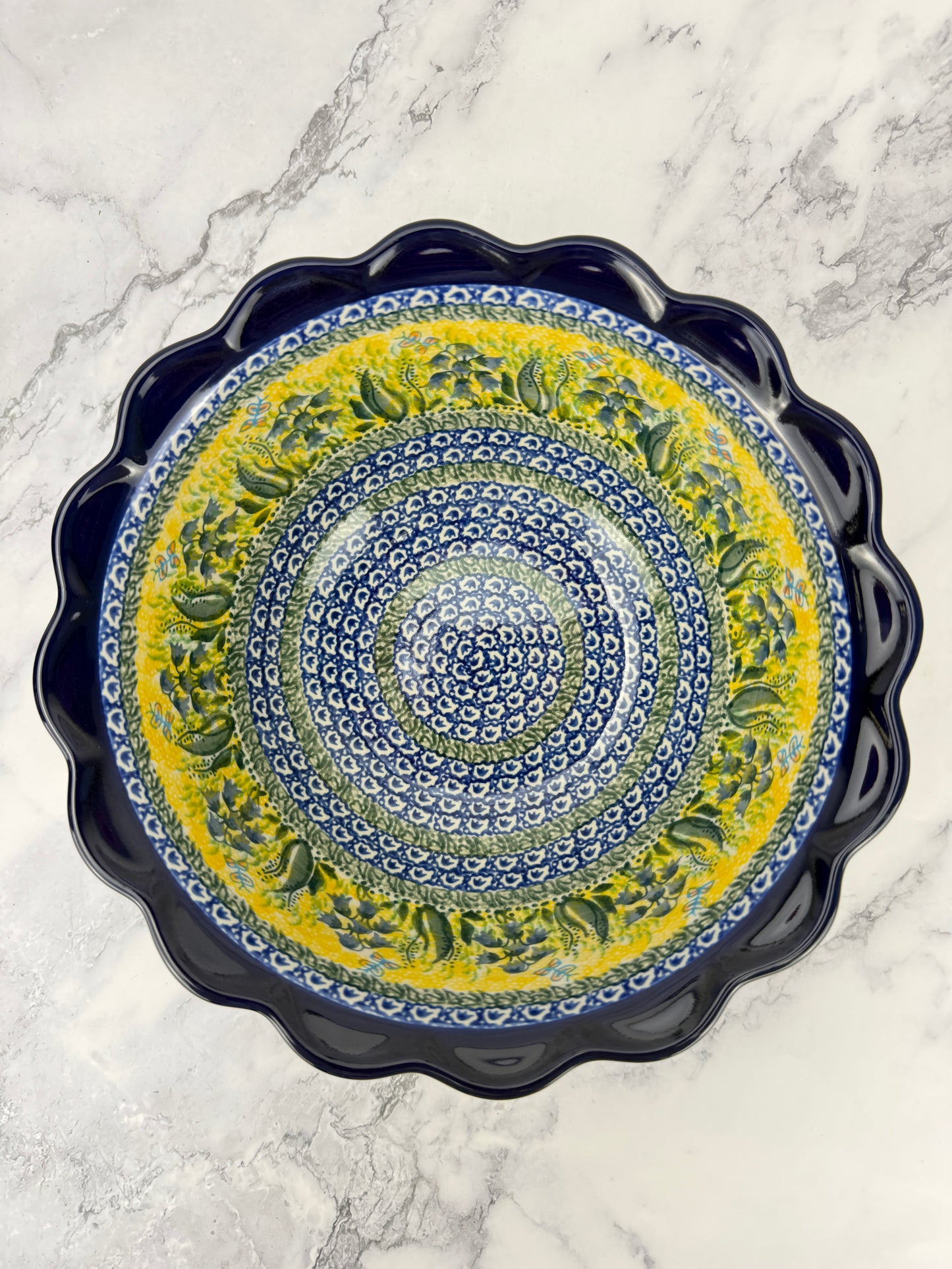Large Unikat Ruffled Bowl - Shape 628 - Pattern U1483