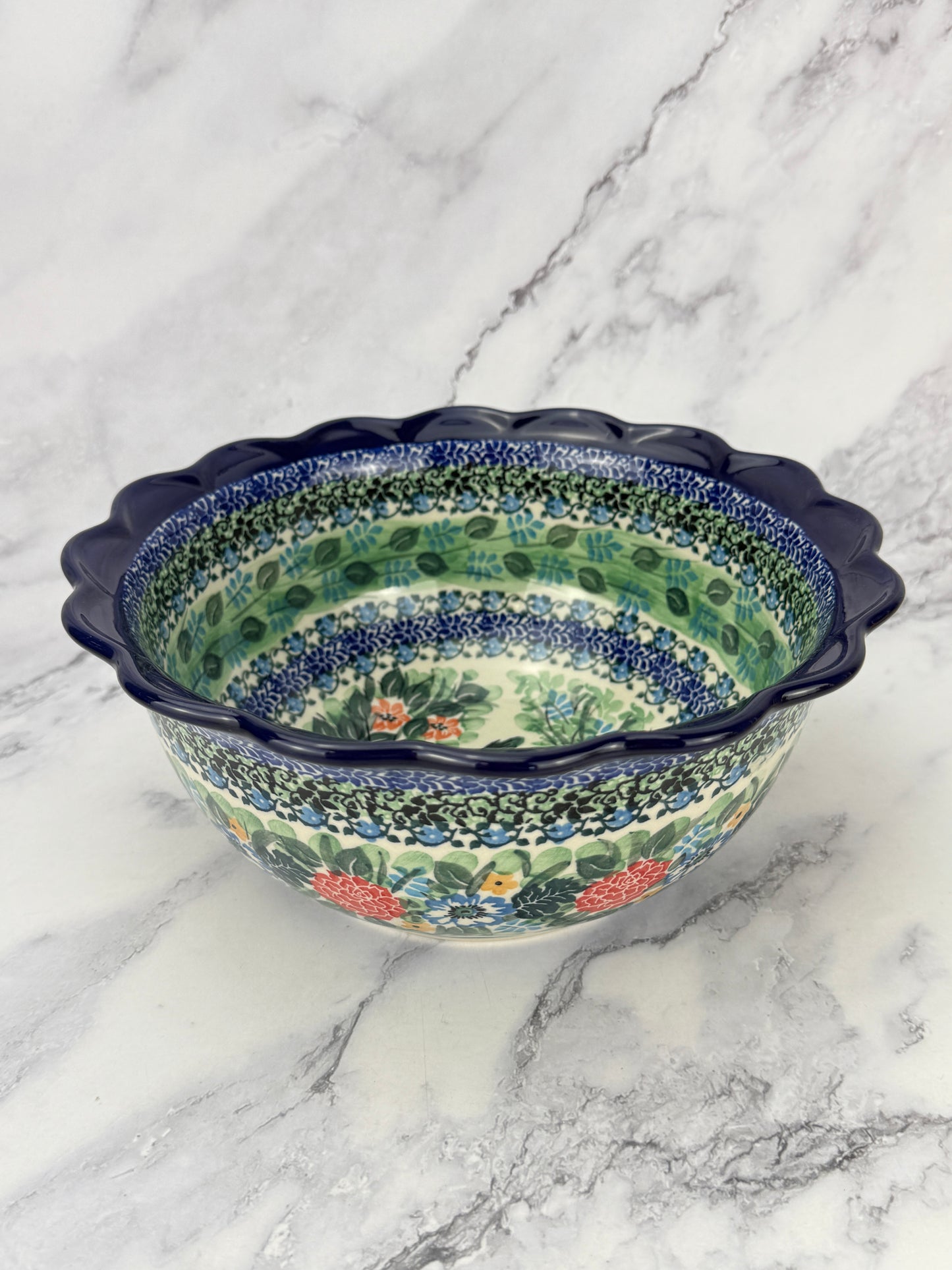 Large Unikat Ruffled Bowl - Shape 628 - Pattern U3271