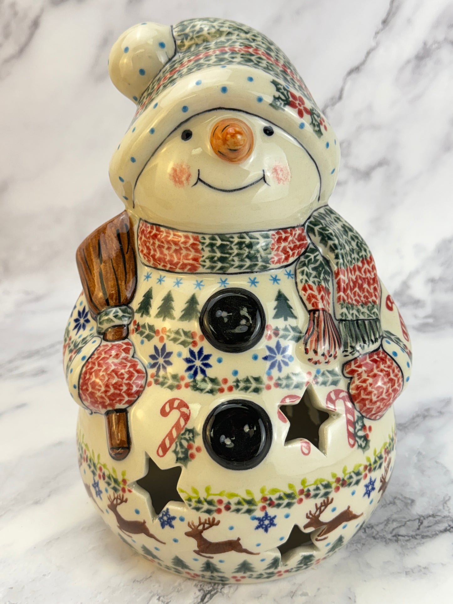 Vena Snowman With Broomstick - Shape V641 - Christmas Sweater