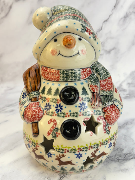 Vena Snowman With Broomstick - Shape V641 - Christmas Sweater