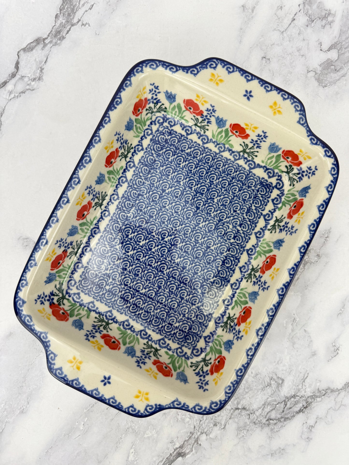 Rectangular Baker with Handles - Shape A84 - Pattern 3218