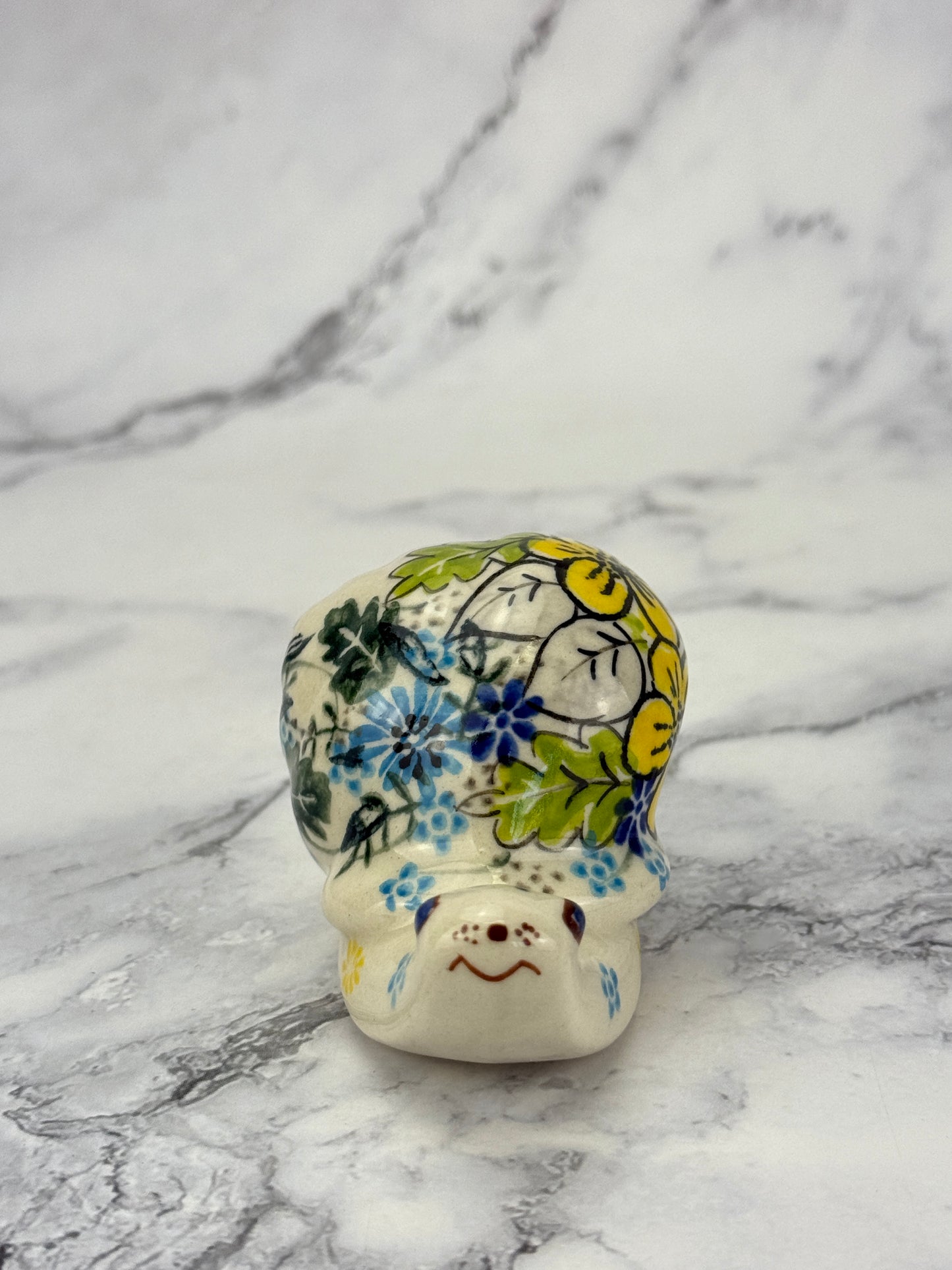 Snail Figurine - Shape V415 - Pattern Sunny Bloom