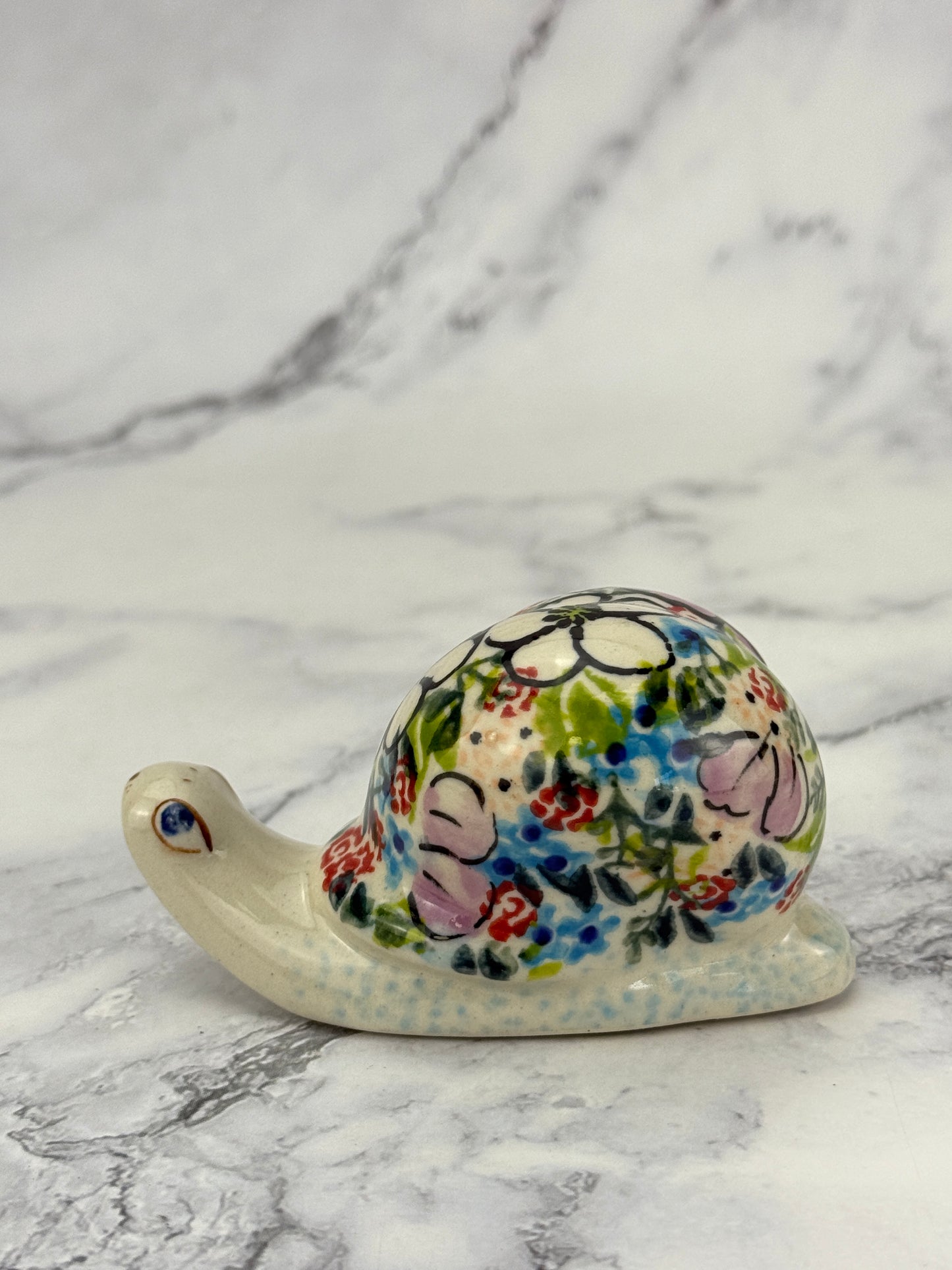 Snail Figurine - Shape V415 - Pattern Lavender Lace