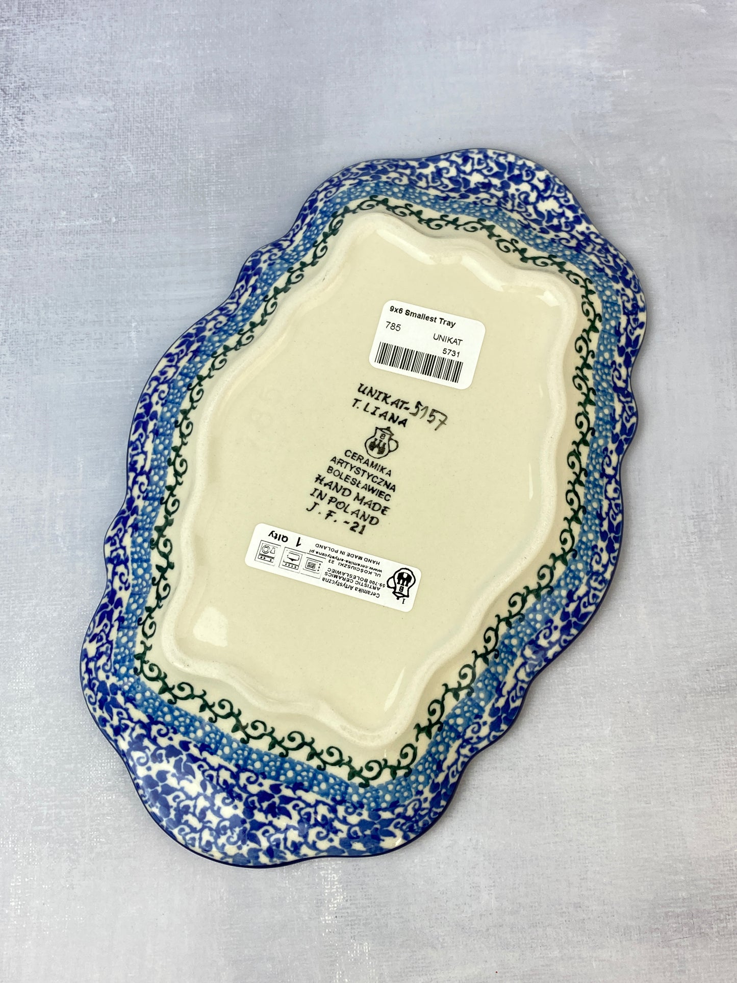 Small Wavy Unikat Platter - Shape 785 - Pattern U5157