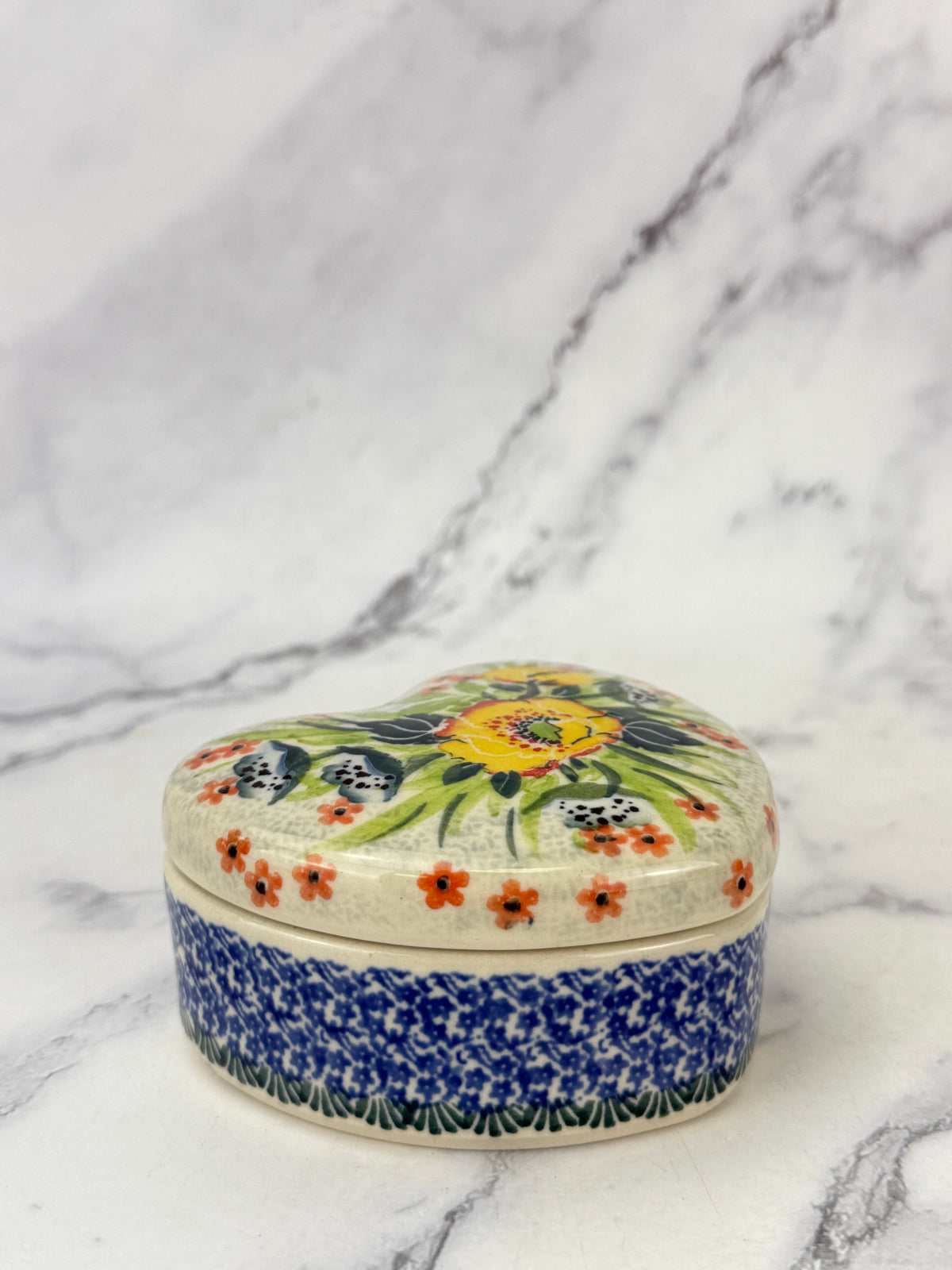 Covered Unikat Heart Dish - Shape G95 - Pattern U5273
